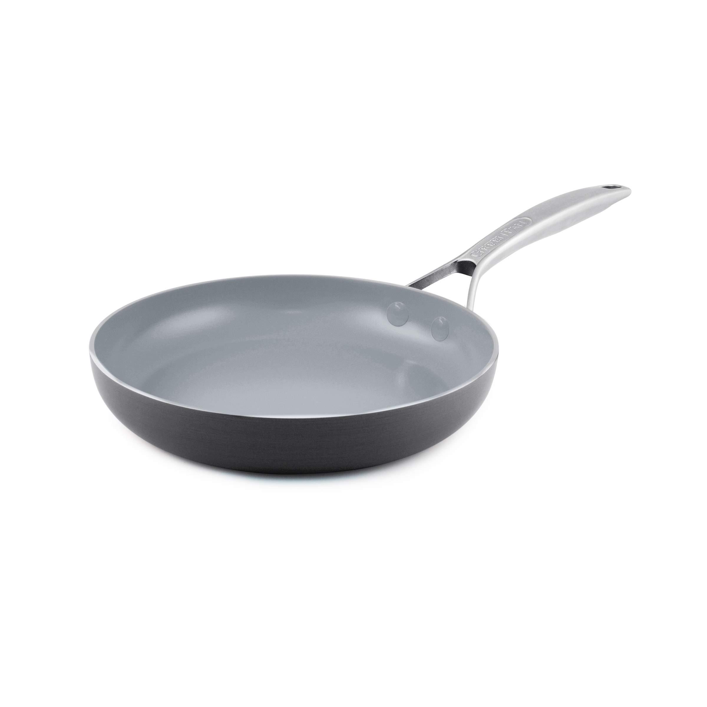 GreenPan GreenPan Valencia Pro and Paris Pro Healthy Ceramic Nonstick Frying Pan Skillet Set, 10\", 12\", and 8\", PFAS-Free