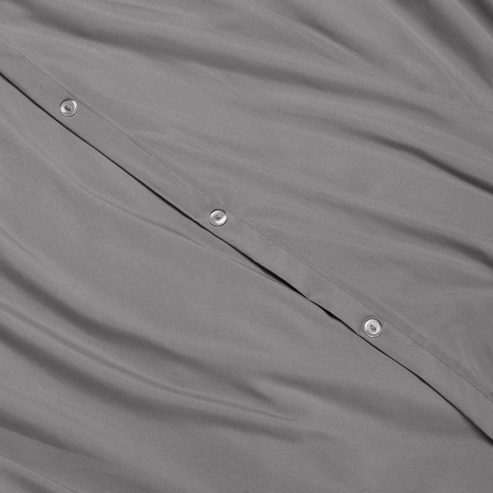 Nestl Nestl 7-Piece Queen Duvet Cover and Bed Sheet Set - Includes Duvet Cover, Flat Sheet, Fitted Sheets 2 Pillowcases and 2 Pillow Shams, Complete Luxury Soft Microfiber Bedding Set, Charcoal Gray