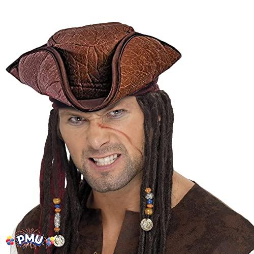 PMU PMU Caribbean Pirate Hat w/ Dreads Party Accessory Pkg/1