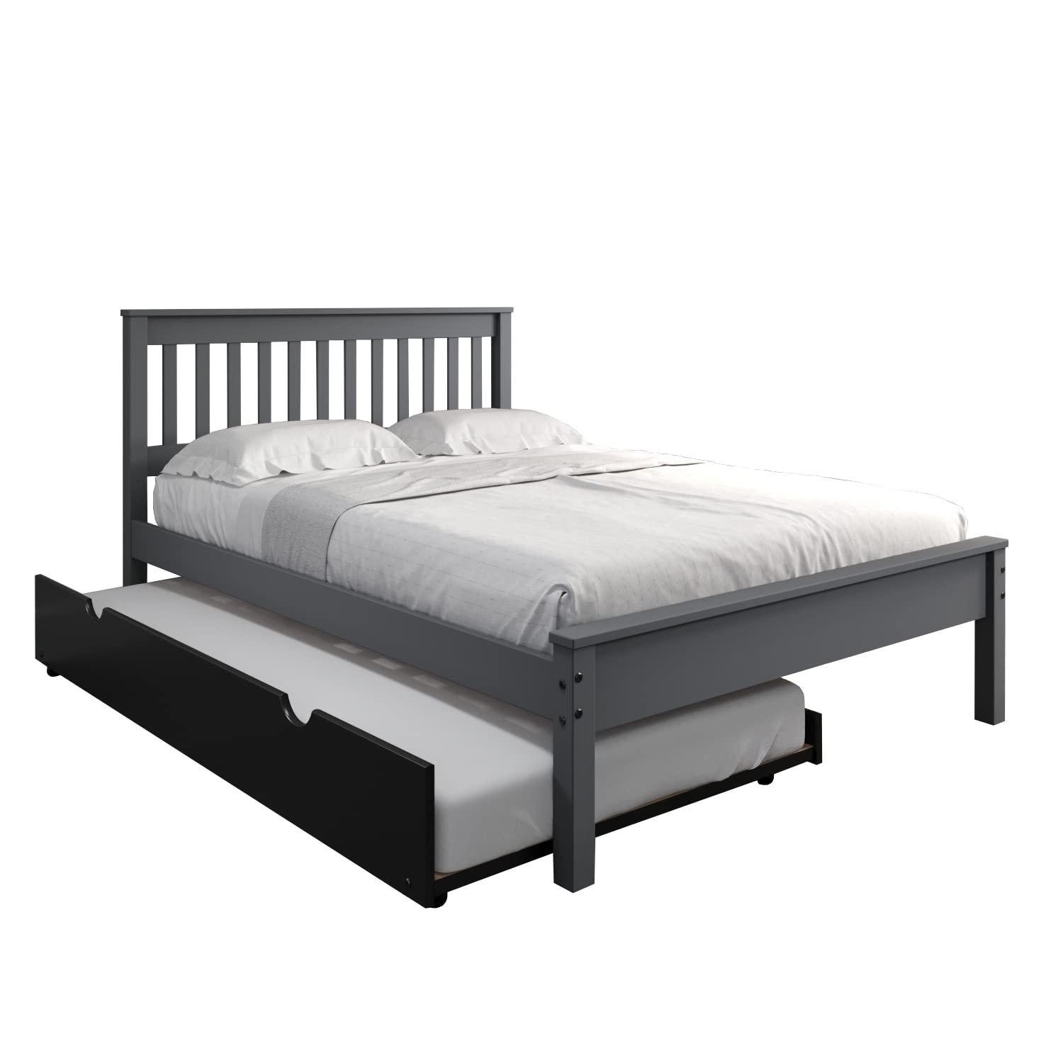 Donco Kids Donco Kids Full Contempo Bed in Dark Grey w/Twin Trundle Bed in Black