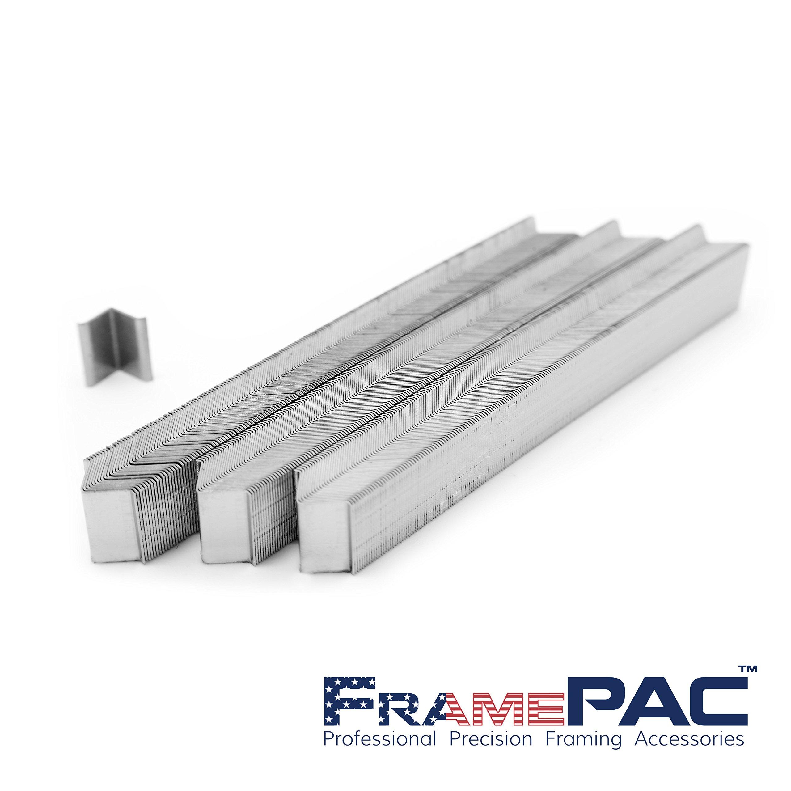 FramePac FramePac V Nails for Picture Frames Hardwood (AMP) 12mm (1/2 Inch) [3000 V-Nail Pack, Stacked] - (for use in Automatic V Nailer for Picture Framing, Automatic V Nailer for Picture Frames)