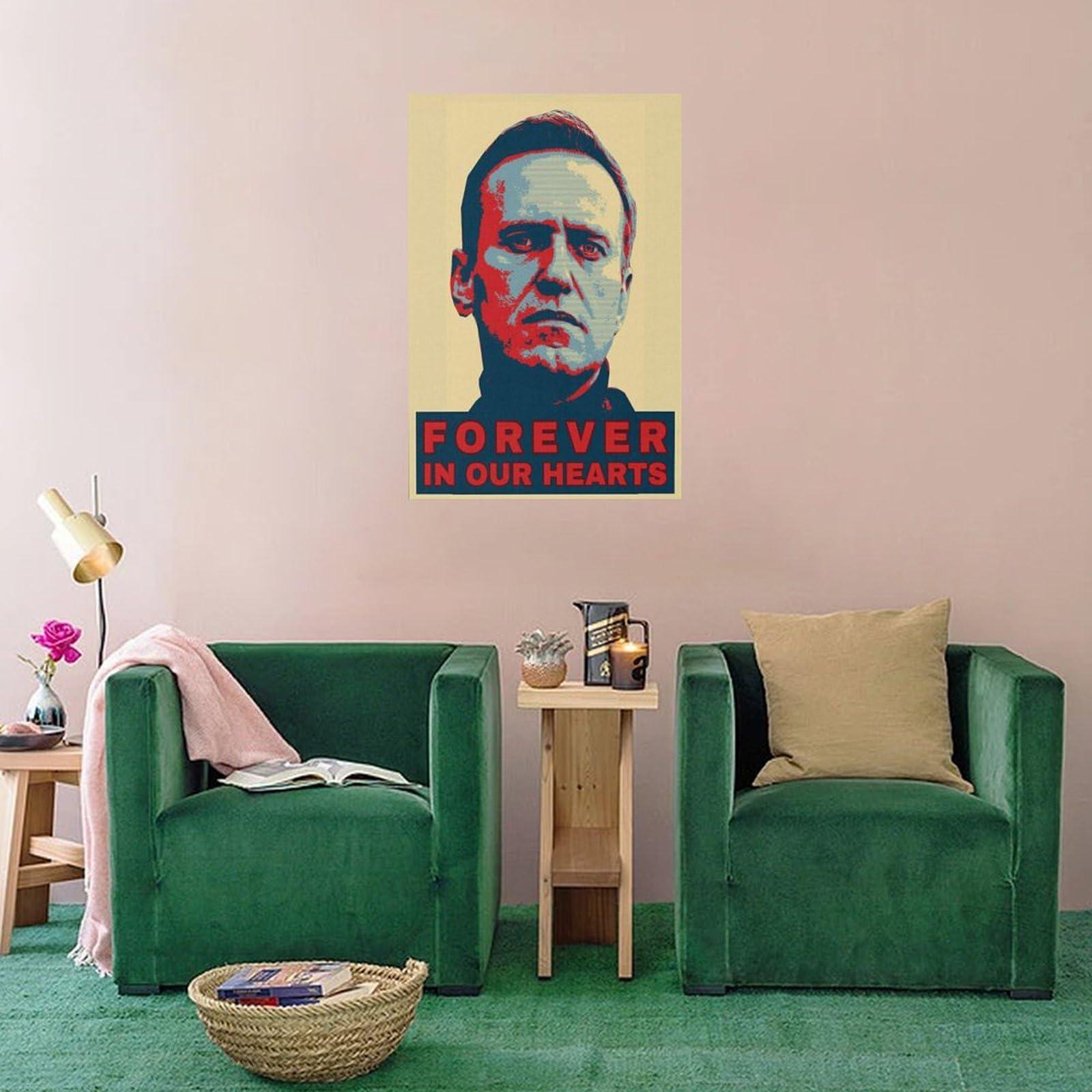 XIAOBO Alexei Navalny Politician Art Poster Celebrity Quote Art Poster Room Aesthetic Poster (4) Canvas Poster Wall Art Decor Print Picture Paintings for Living Room Bedroom Decoration Unframe-style 20x30inc