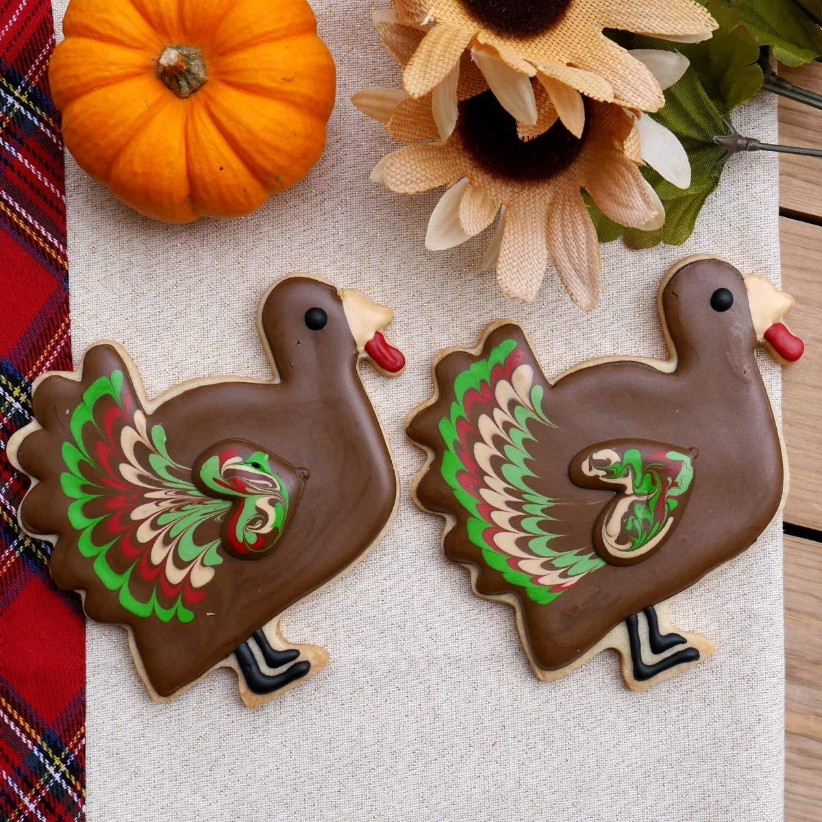 Sweet Cookie Crumbs Thanksgiving Turkey Cookie Cutter Set, 2 Piece, 4.5\", 2.9\" Tall, Premium Food-Grade Stainless Steel, Dishwasher Safe