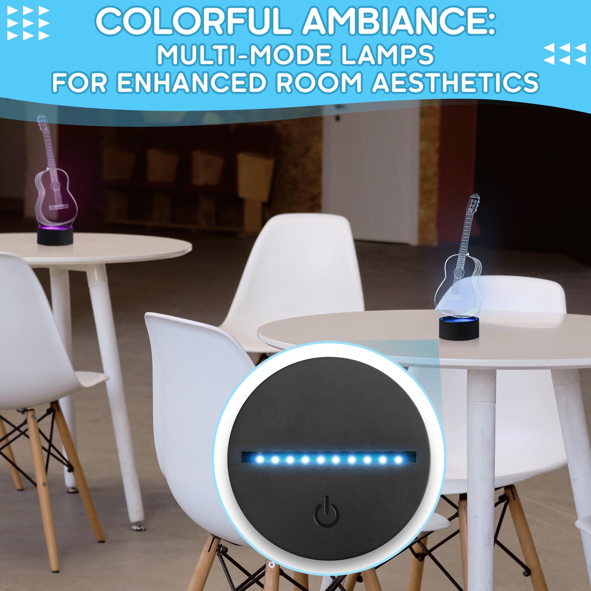 Reluen Reluen 3D LED Light Base for Glass Art 3D - Small Lamp Base Light for Crystal Display USB Lamp Base Living Room Light Base Small Black Light Display Base - 3D Desk Night Light Base LED Display Base