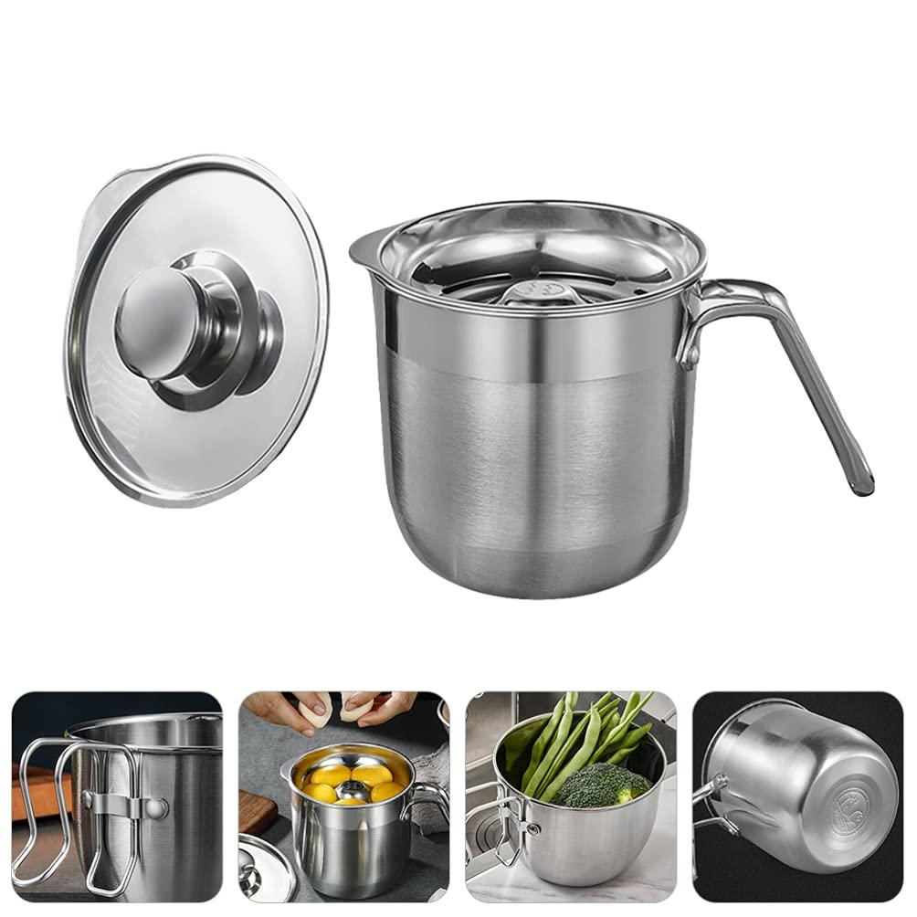 MARURY Egg Separator Egg Yolk White Separator Tool with Lid, Food Grade Egg Divider Stainless Steel Egg Sieve Kitchen Gadget Cooking Baker Tool Egg Extractor