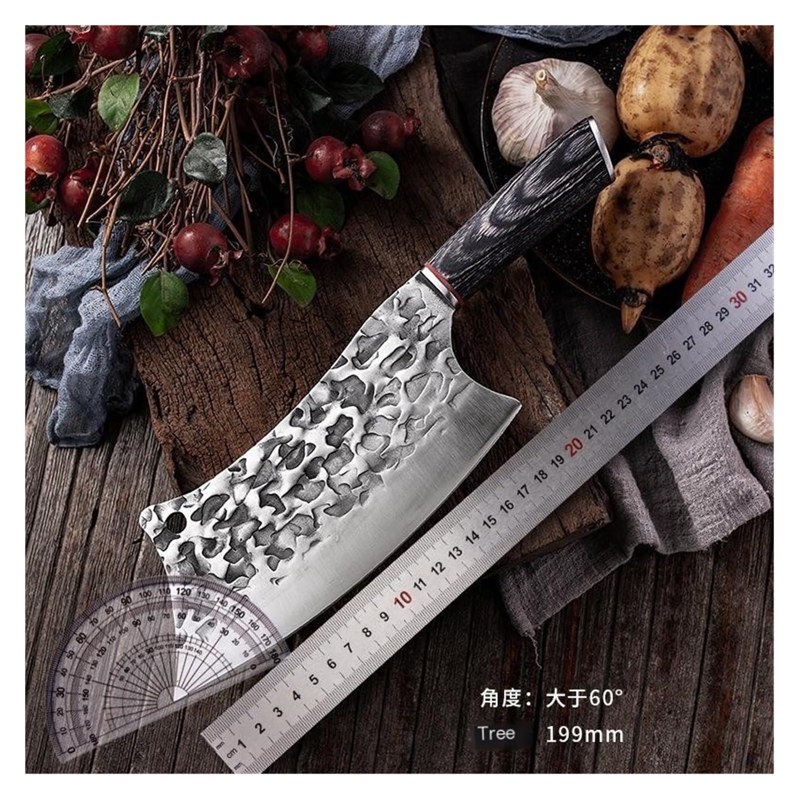 LIUJOU LIUJOU Forged Boning Knife, Handmade Meat Cleaver, Japanese High Carbon Steel Slicing Knife, Butcher Knife