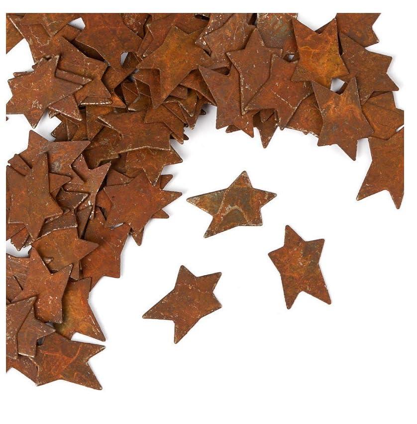 Factory Direct Craft Factory Direct Craft Bulk Pack of 96 Rusty Tin Star Cutouts - Rusted Metal Stars for DIY Crafts - Primitive, Rustic Country, Farmhouse DIY Crafts and Decorative Accents (1/2 Inch Long)