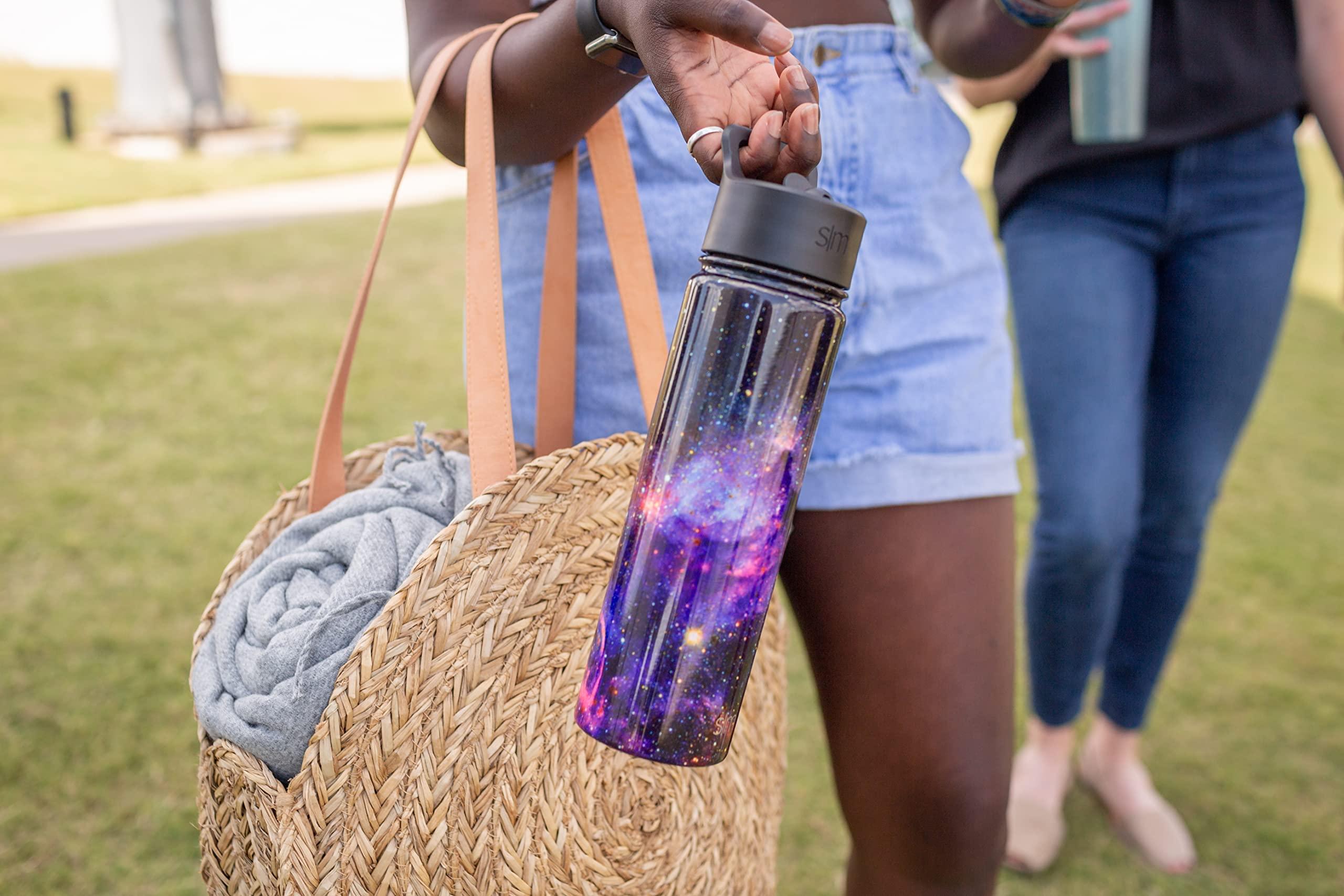 Simple Modern Simple Modern Water Bottle with Straw Lid Vacuum Insulated Stainless Steel Metal Thermos Bottles | Reusable Leak Proof BPA-Free Flask for Gym Sports | Summit Collection | 22oz, Midnight Black