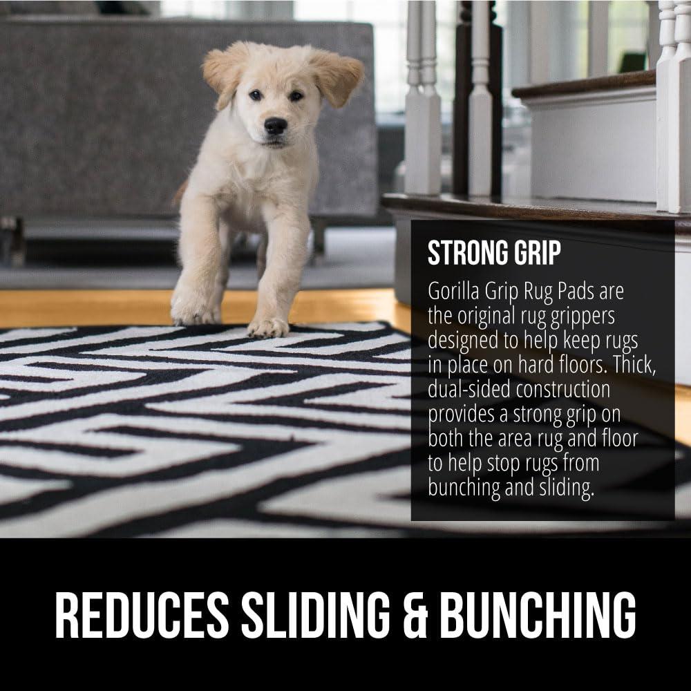 Gorilla Grip Gorilla Grip Extra Strong Rug Pad Gripper, 6 FT Round, Grips Keep Area Rugs Safe and in Place, Thick Slip and Skid Resistant Pads for Hard Floors Under Carpet Mat Cushion and Hardwood Floor Protection