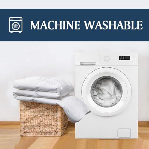 Blue Ridge Home Fashions Blue Ridge Home Fashions 350 Thread Count Cotton Damask Down Alternative Comforter, King, White