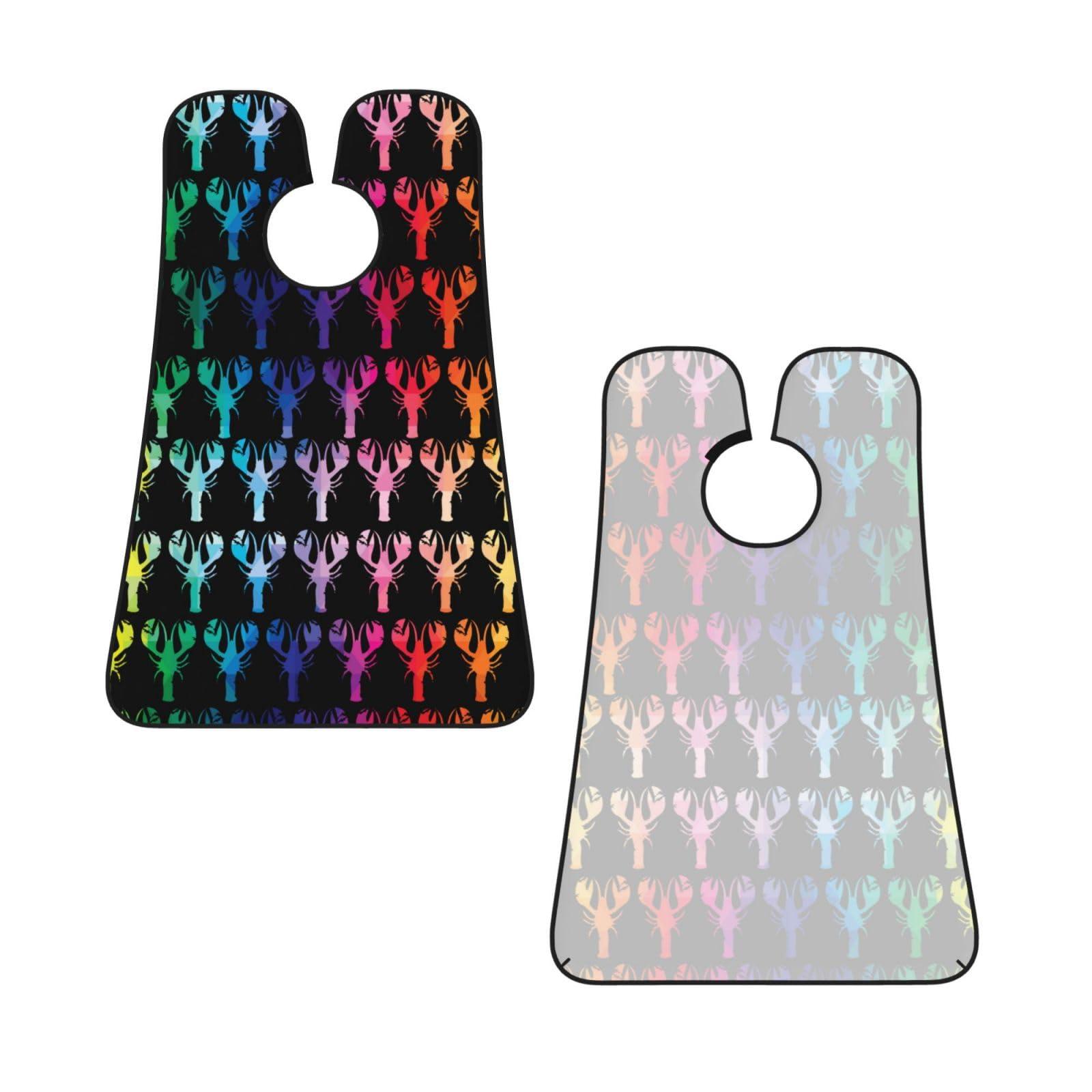 Augenstern Augenstern Men\'S Shaving Apron Tie-Dye-Crawfish-Rainbow Father Shaving Bib Beard Bib Apron