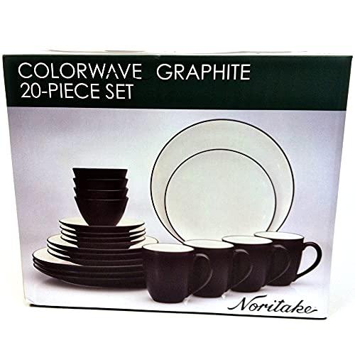 Noritake Noritake Colorwave Graphite 20-Piece Value Set in Black/Graphite