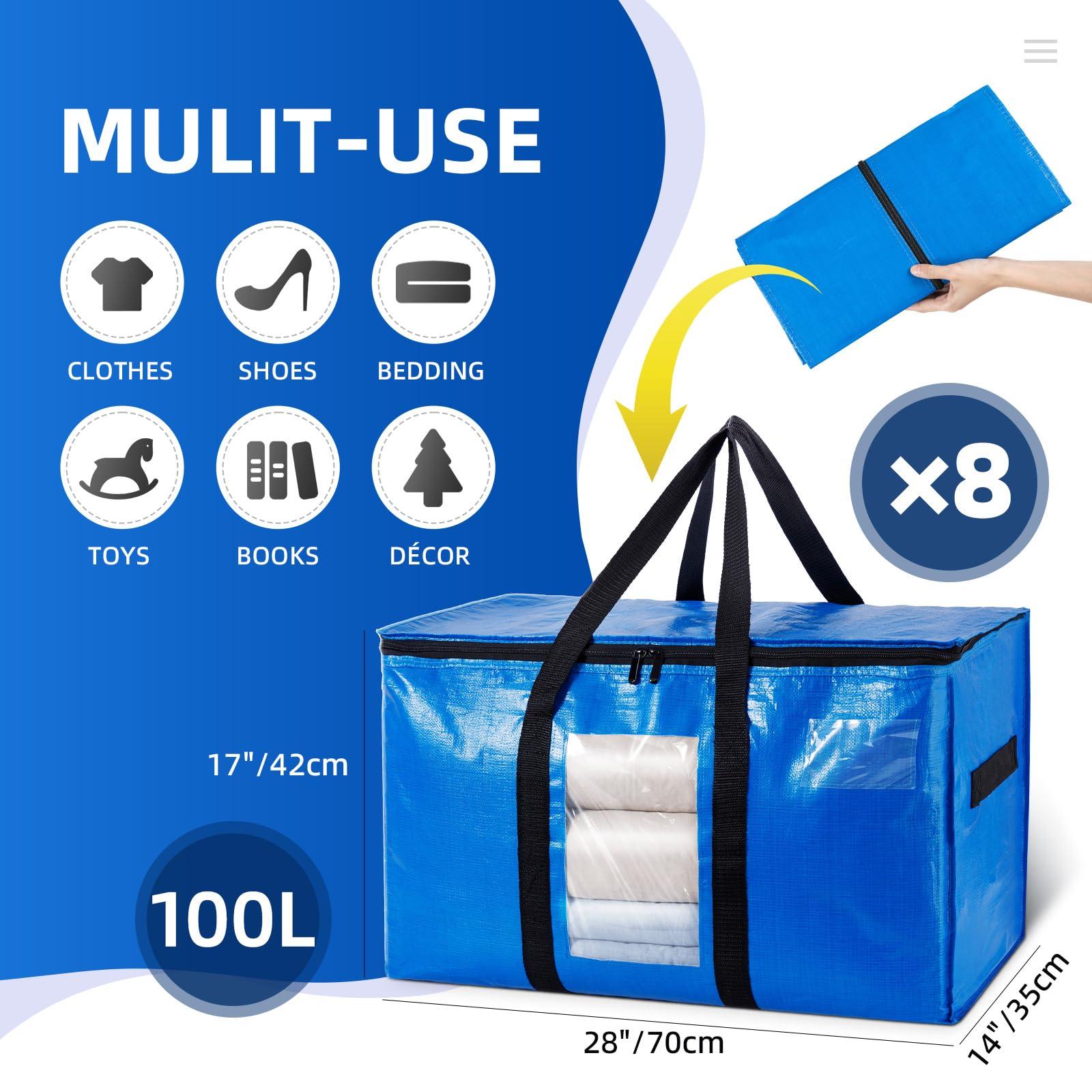 TAILI TAILI Heavy Duty Moving Bags with Visible Window & Vacuum Storage Bags for Comforter and Blankets, Vacuum Seal Bags for Bedding