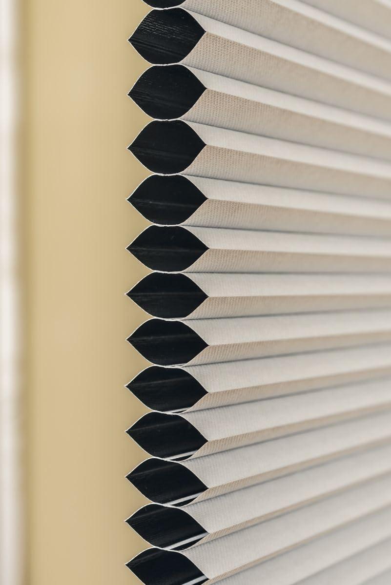 First Rate Blinds Blackout Top Down Bottom Up Cordless Cell Shades, 63W x 36H, Ivory