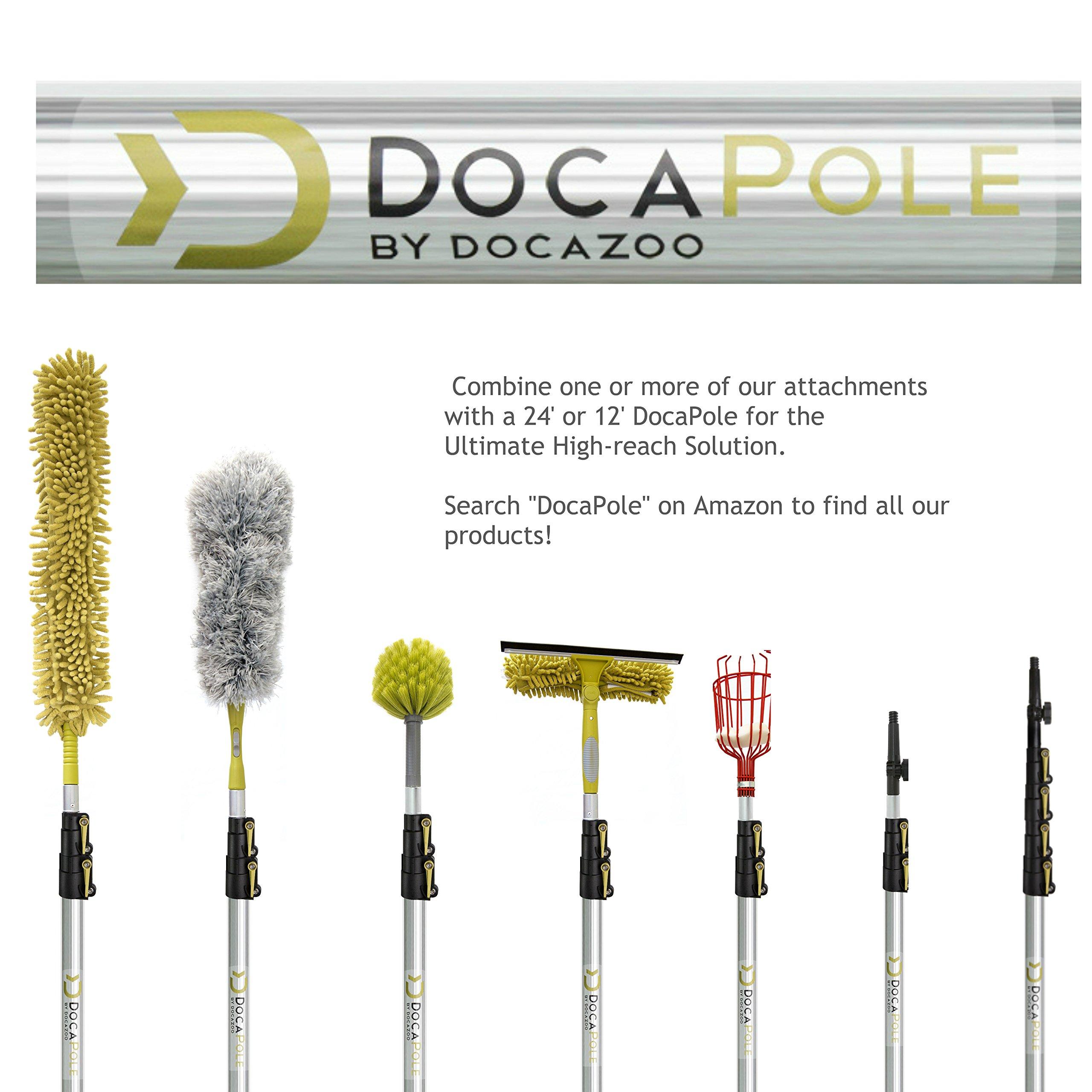 DOCAZOO DOCA Floor Scrub Brush with Long Handle - Head Only - No Pole Extension Pole (6+ Reach) - Outdoor Broom - Car Wash Brush with Long Handle Also for House Siding, Deck, Patio & More