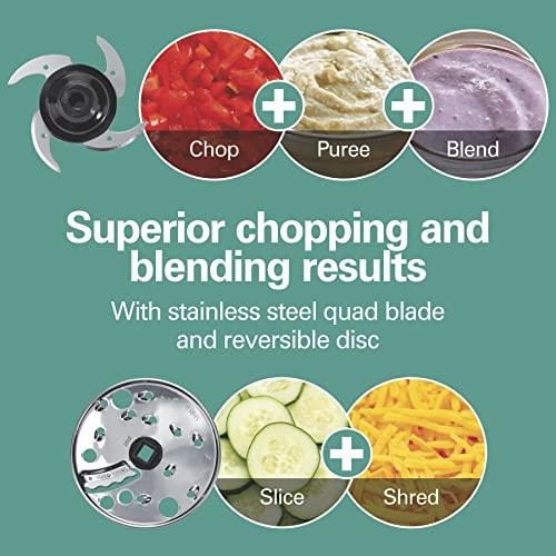 Hamilton Beach Hamilton Beach Stack & Snap 4-Cup Mini Food Processor & Vegetable Chopper, 250 Watts, for Slicing, Shredding, and Puree, Black (70510)