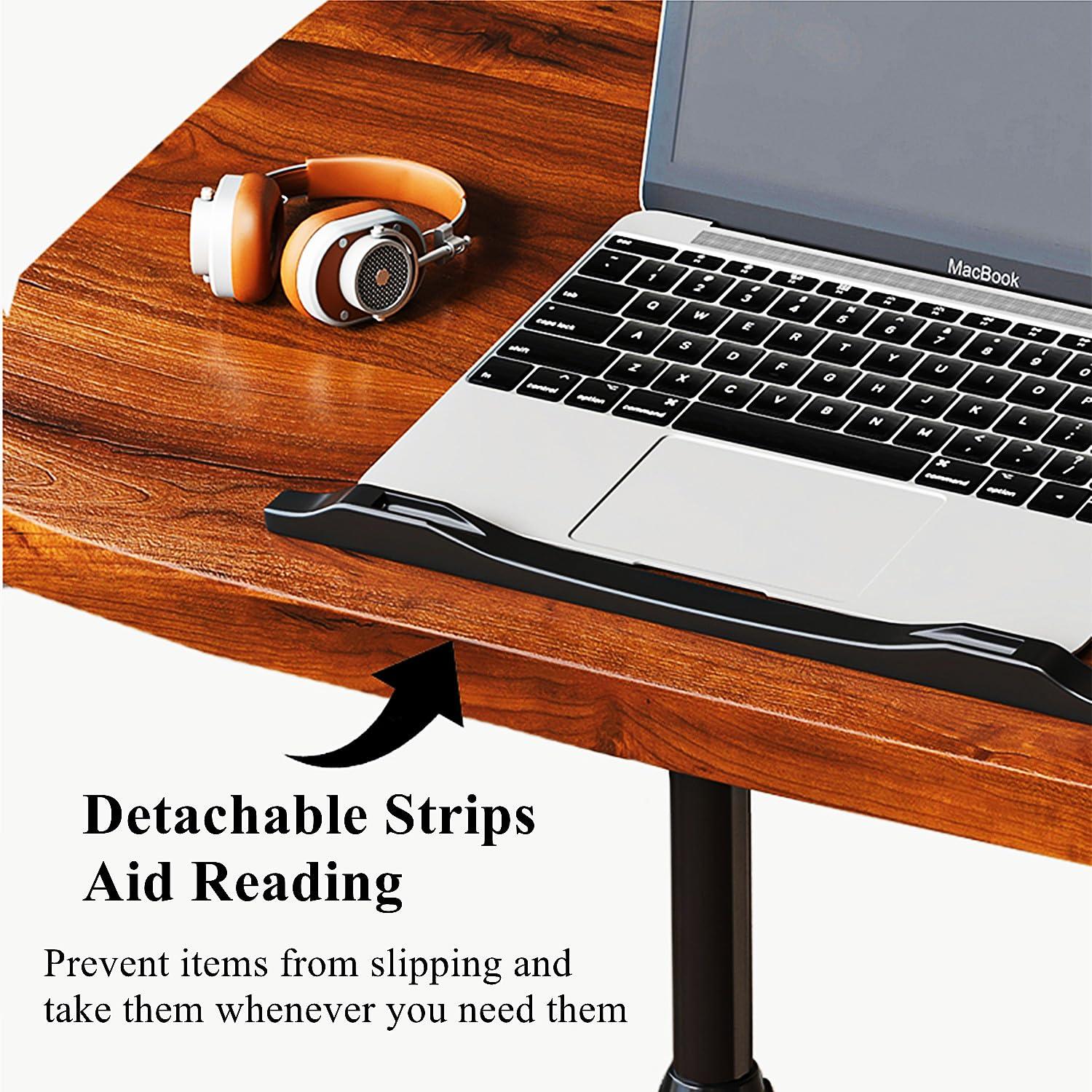 WTTTTW WTTTTW Portable TV Tray Table Adjustable TV Dinner Tray Tables w/Height & Tilt Angle, Folding TV Trays for Bed & Sofa, for Eating & Reading