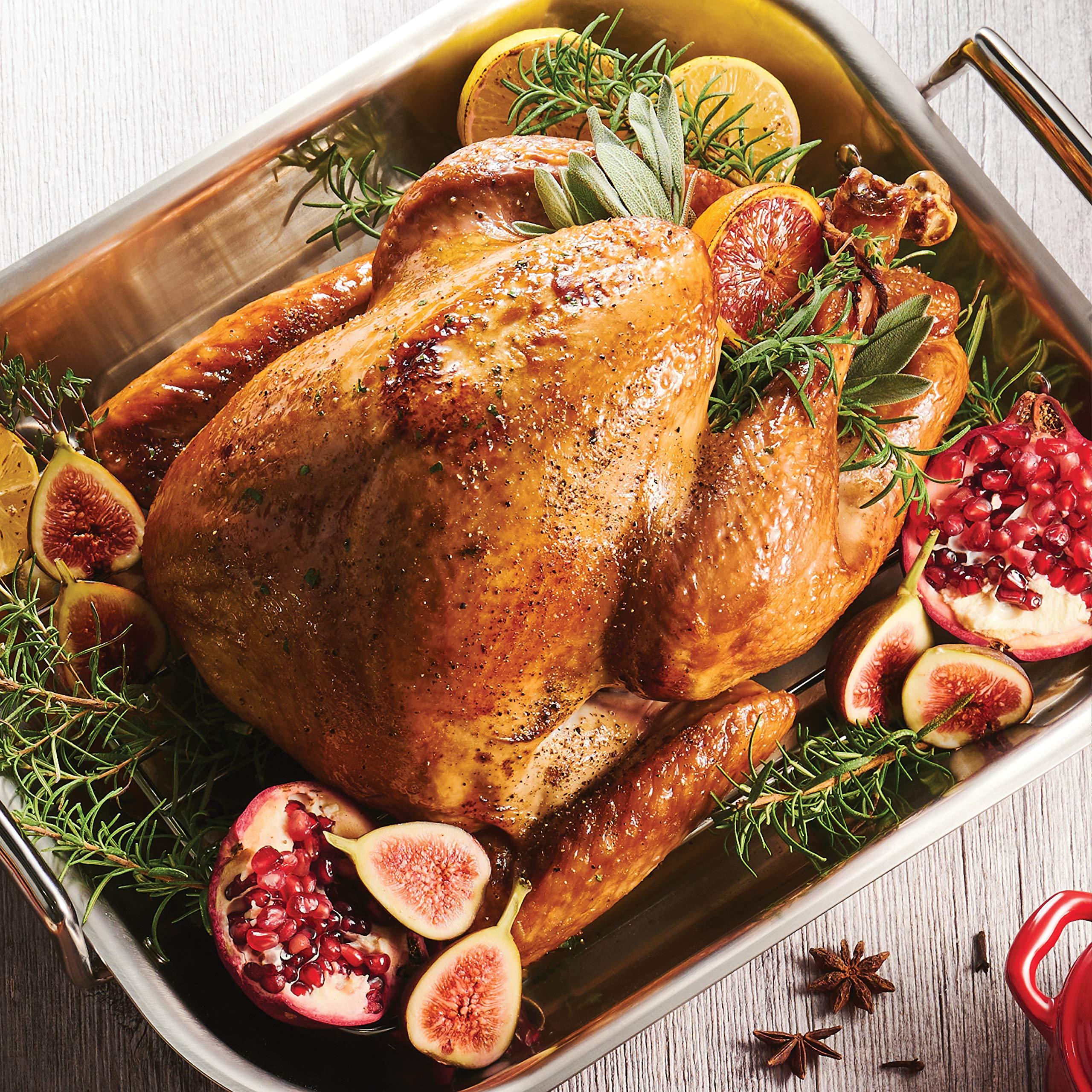 Tramontina Tramontina 16.75-Inch Stainless Steel Roasting Pan with Rack, Flared Edge Turkey Roaster for Oven, Dishwasher Safe, Made in Brazil
