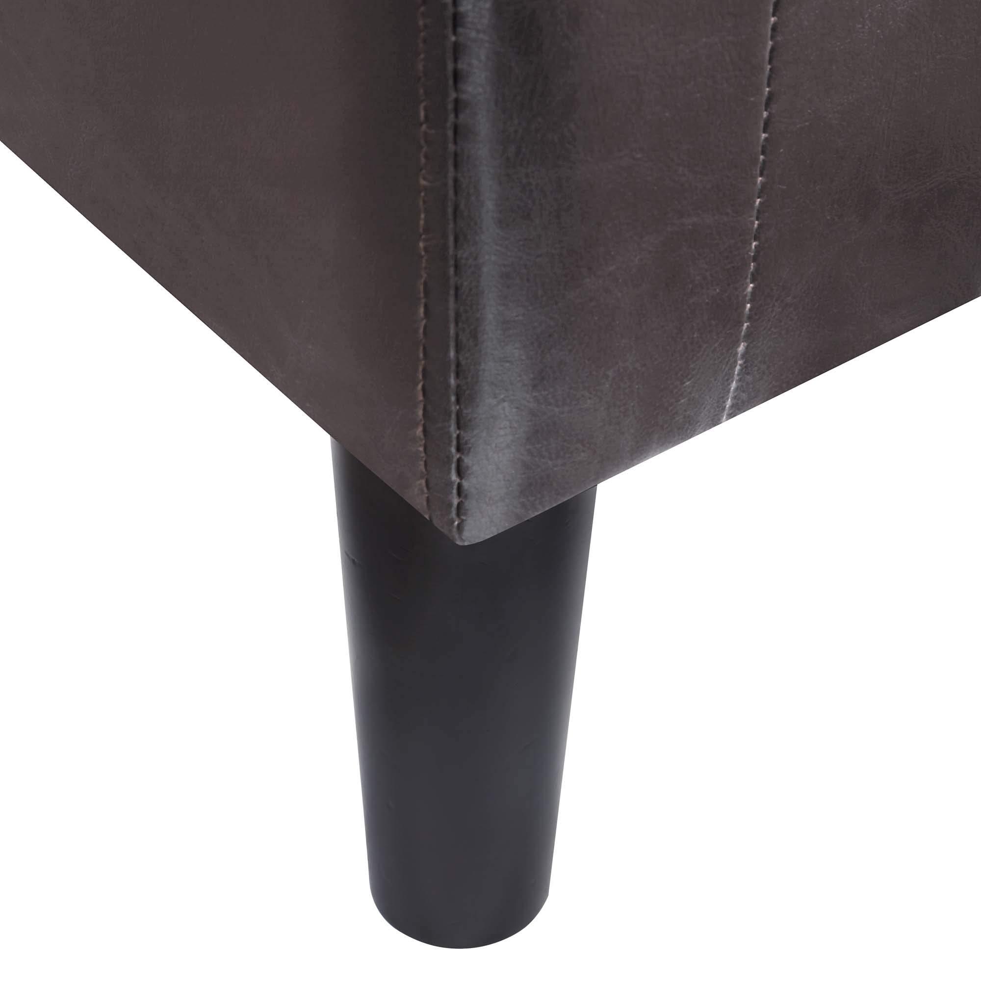 Convenience Concepts Convenience Concepts Take a Seat Churchill Accent Chair with Ottoman, Espresso Faux Leather