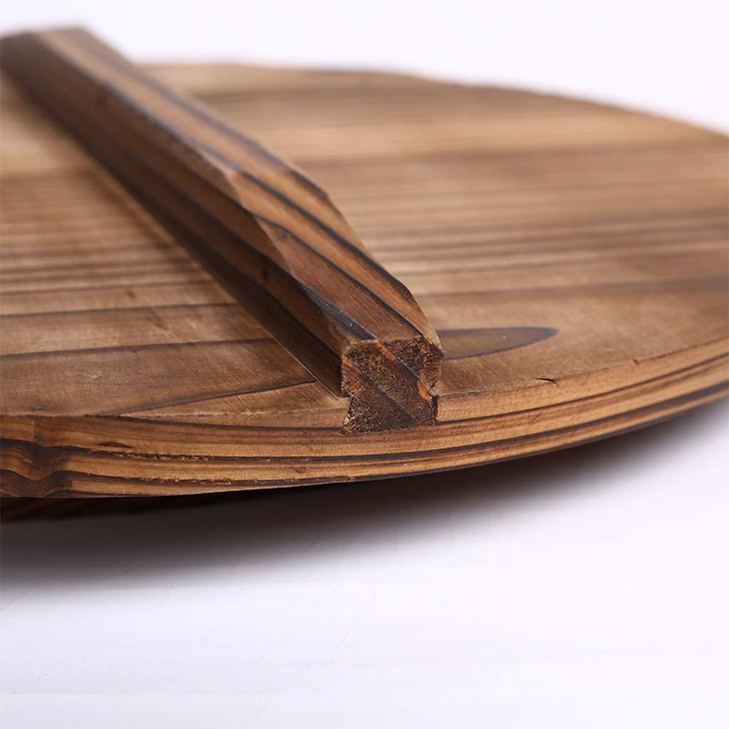 CHIUEAST CHIUEAST Wooden Wood Cover Handmade Fir Anti-scalding Lid Cover Wok Lid Hypotenuse Wood Lid