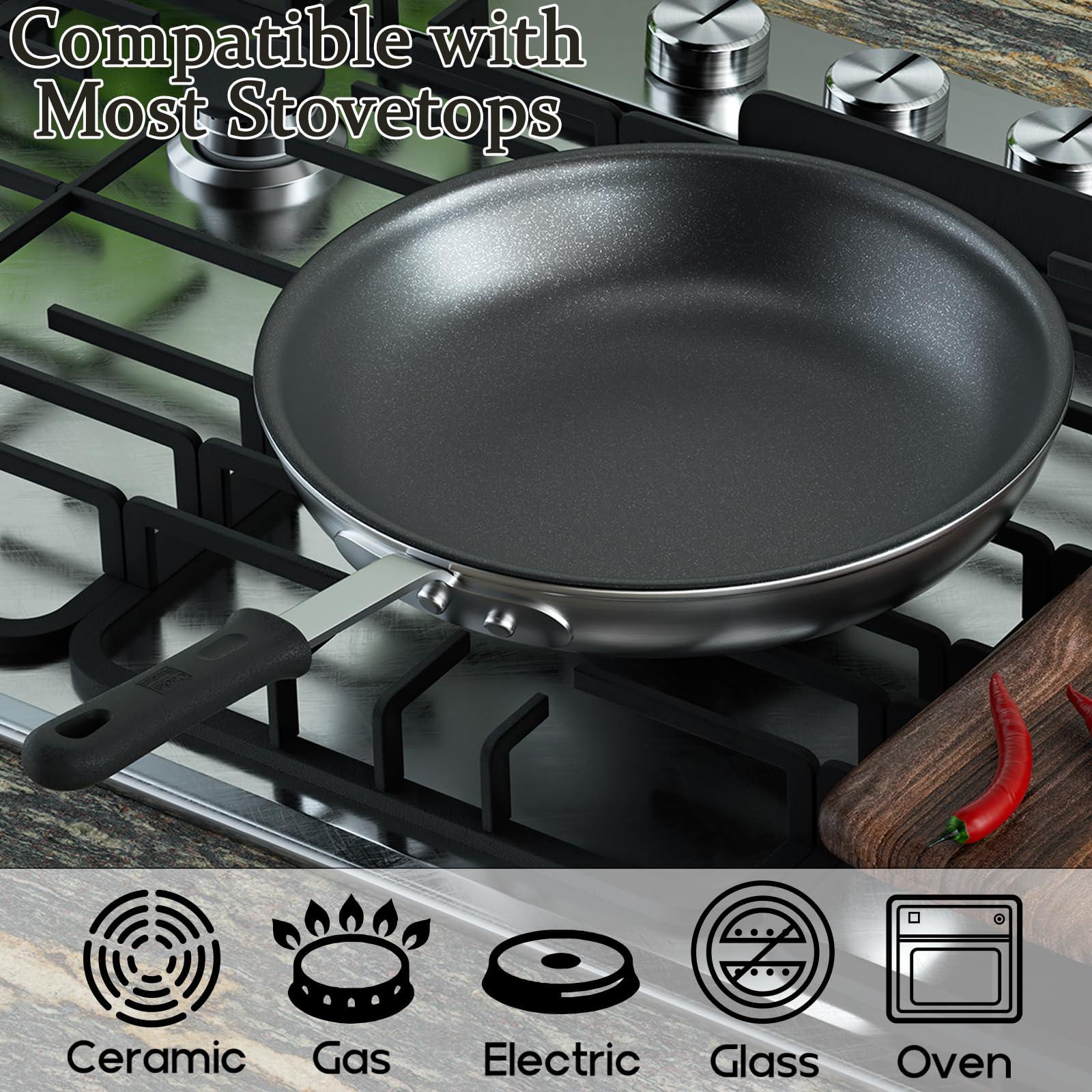 Cooks Standard Cooks Standard Nonstick Frying Pan 10-Inch, Heavy Duty Skillet Pan, Professional Aluminum Omelette Pan,Metalic