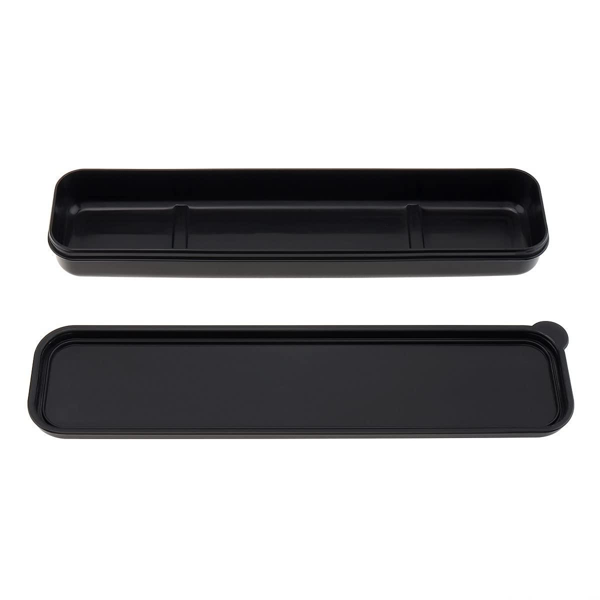 OriGlam OriGlam Portable Flatware Box Travel Tableware Storage Case, Simple Tableware Storage Box Case for Cutlery Kit (Black)