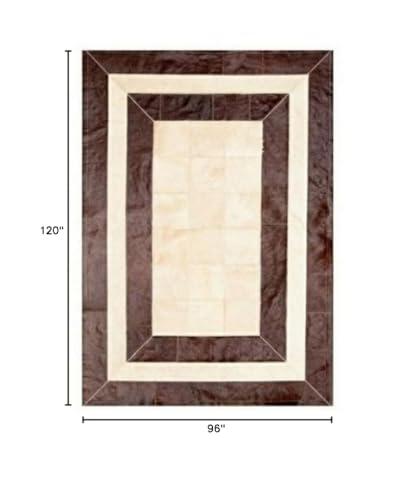 Premiumcowhide New Cowhide Rug Leather. Animal Skin Patchwork Area Carpet- (8 X 10)
