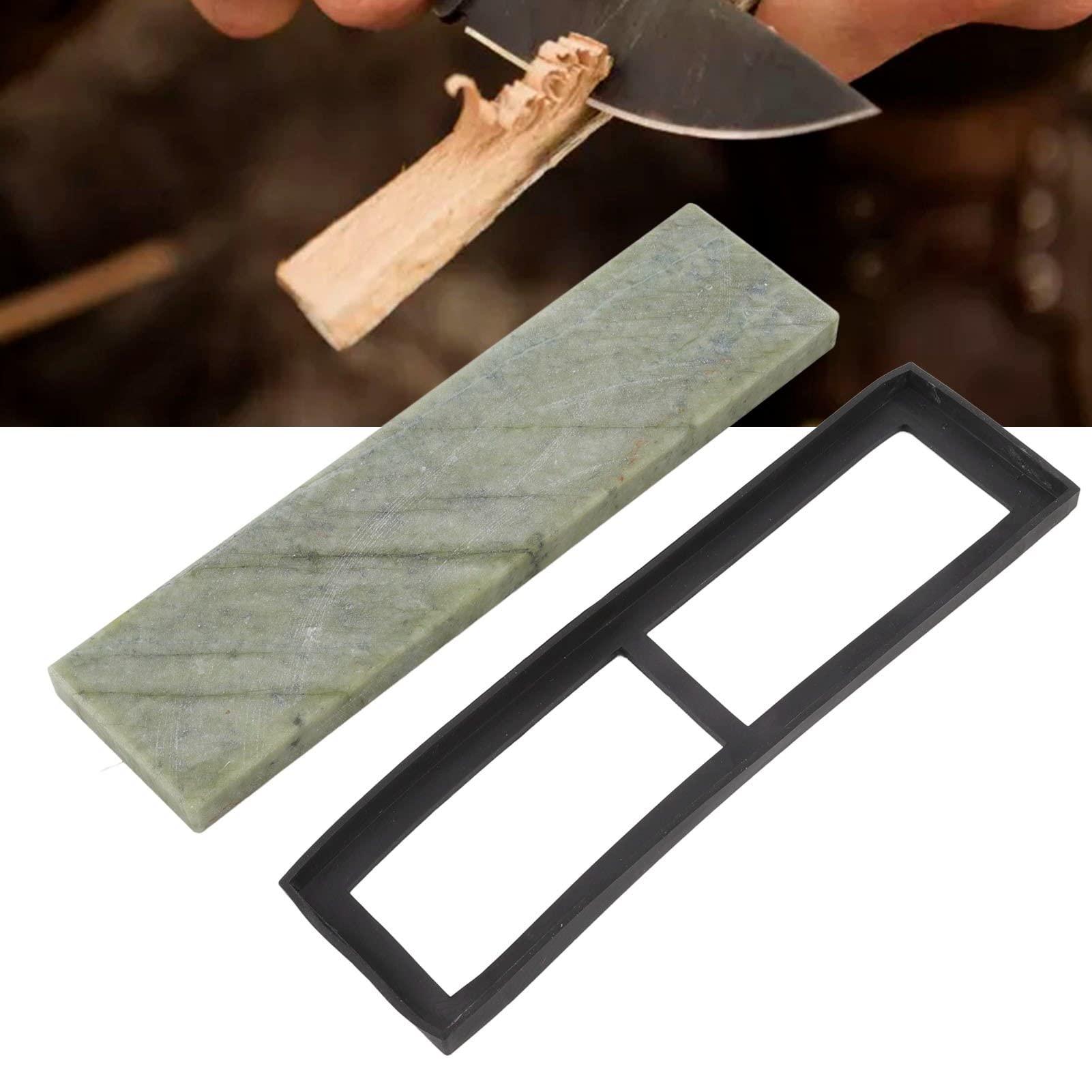 Cyrank Knife Sharpening Stones, Green Knife Sharpener 10000 Grit Kitchen Whetstone Japanese Natural Whetstones Home Kitchen Knife Sharpening Stone