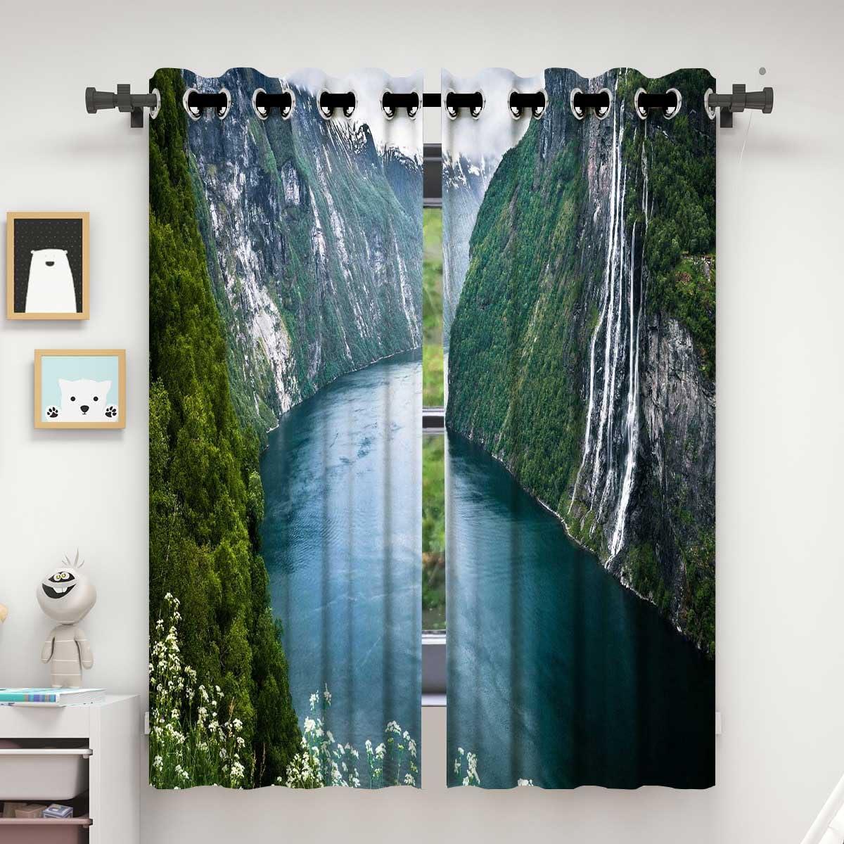 ZYMECH ZYMECH Scenic Bead Curtain for Doorway,Landscape Closet Curtains Kids Room 72in Width by 85in Height