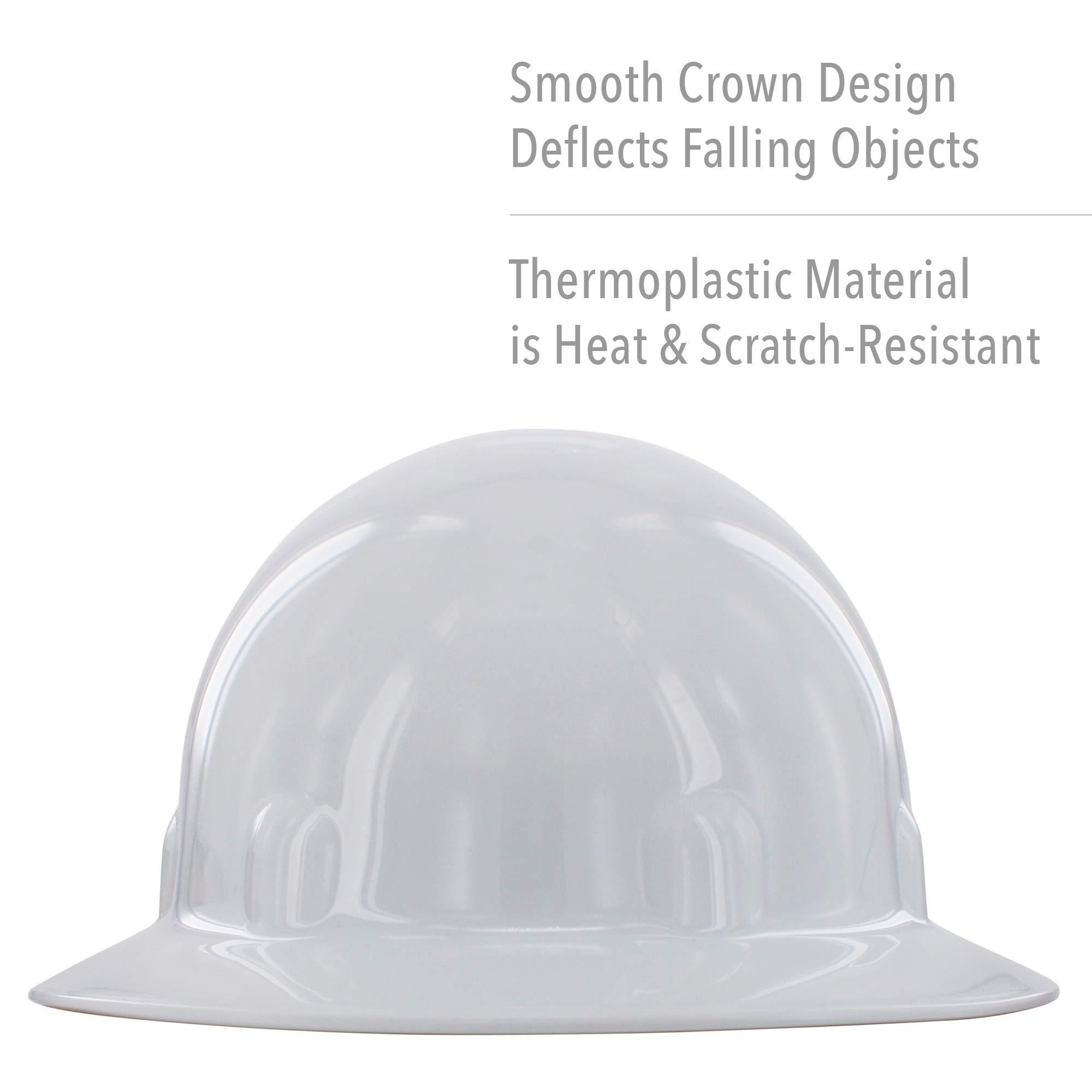FIBRE-METAL FIBRE-METAL Honeywell Home by Honeywell SuperEight Thermoplastic Full Brim Hard Hat with 8-Point Ratchet Suspension, Orange