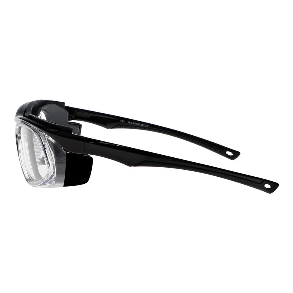 ATTENUTECH ATTENUTECH Radiation Safety Glasses with Full Seal For Splash Protection with .75mm PB Leaded Protective Lenses (Black)
