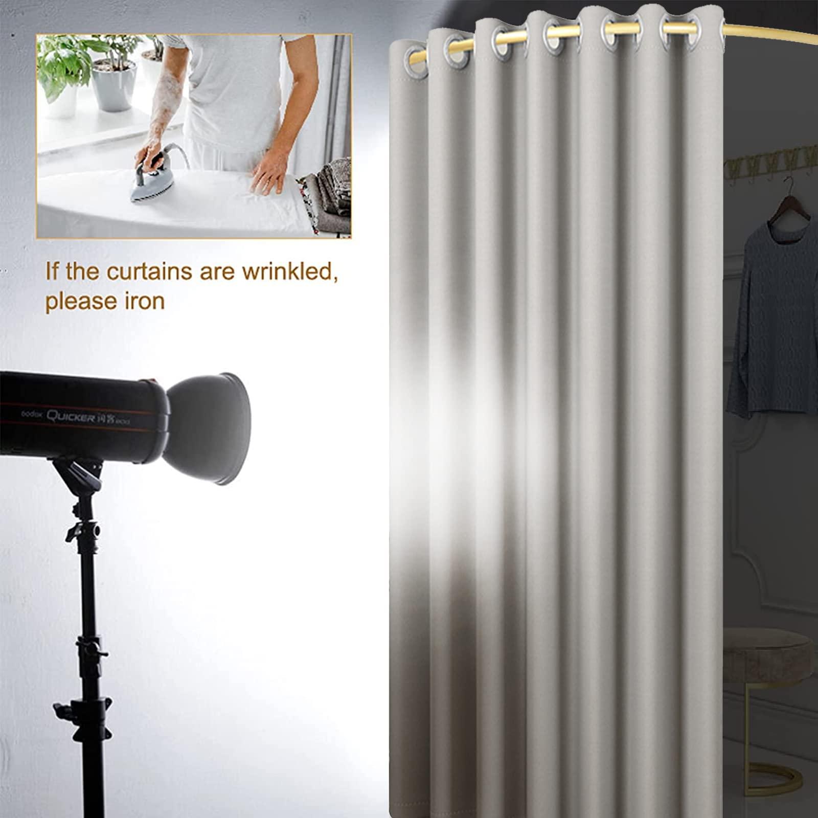 TEENKON TEENKON Clothing Store Fitting Room, 47 in Dressing Room Used in Mall, Boutique and Office, Corner Wall Mounted Changing Room for Privacy Protection, Include Shading Curtain, Bracket and Hook Up