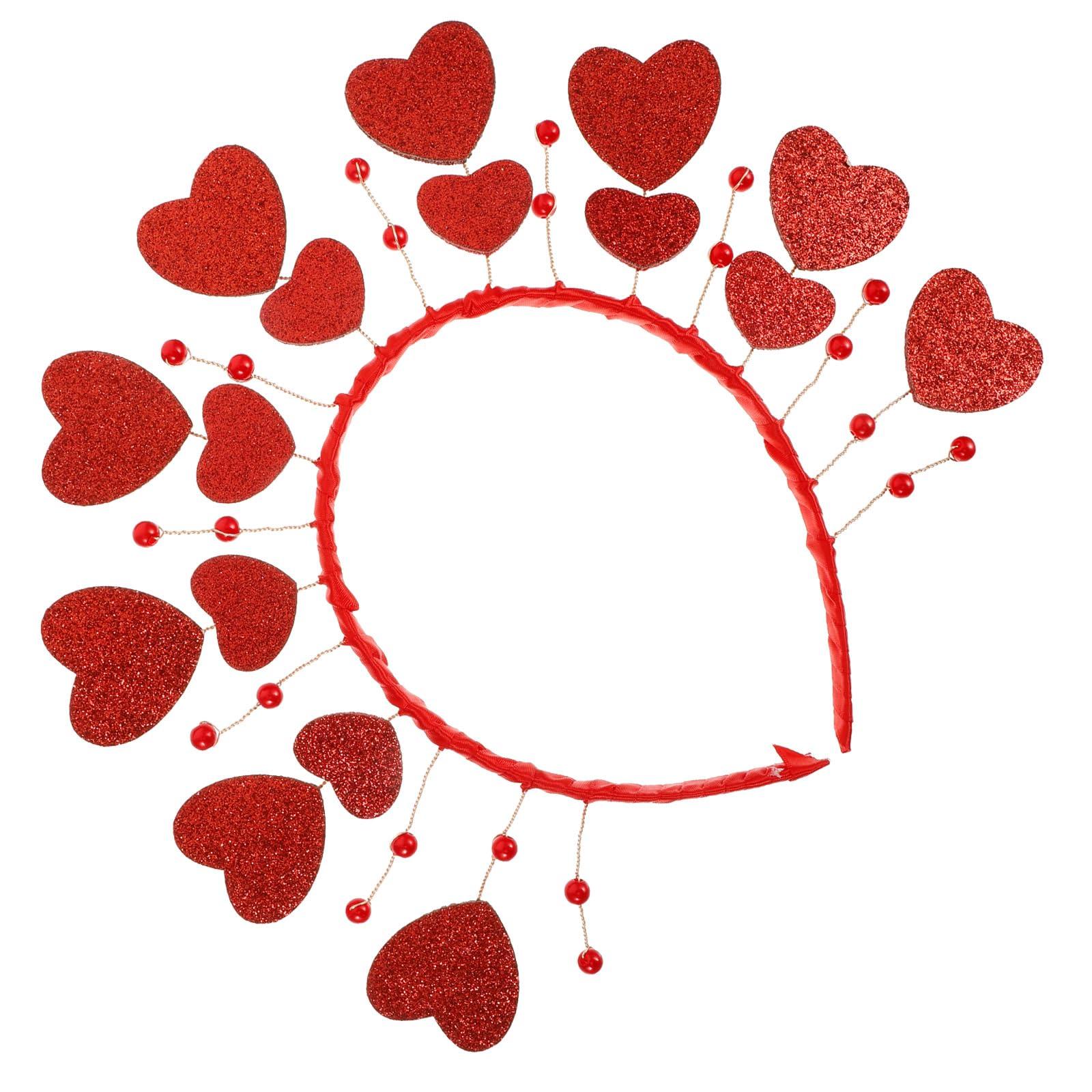 LUOZZY LUOZZY Valentines Day Heart Love Headband Wedding Hair Accessories Party Hair Prop