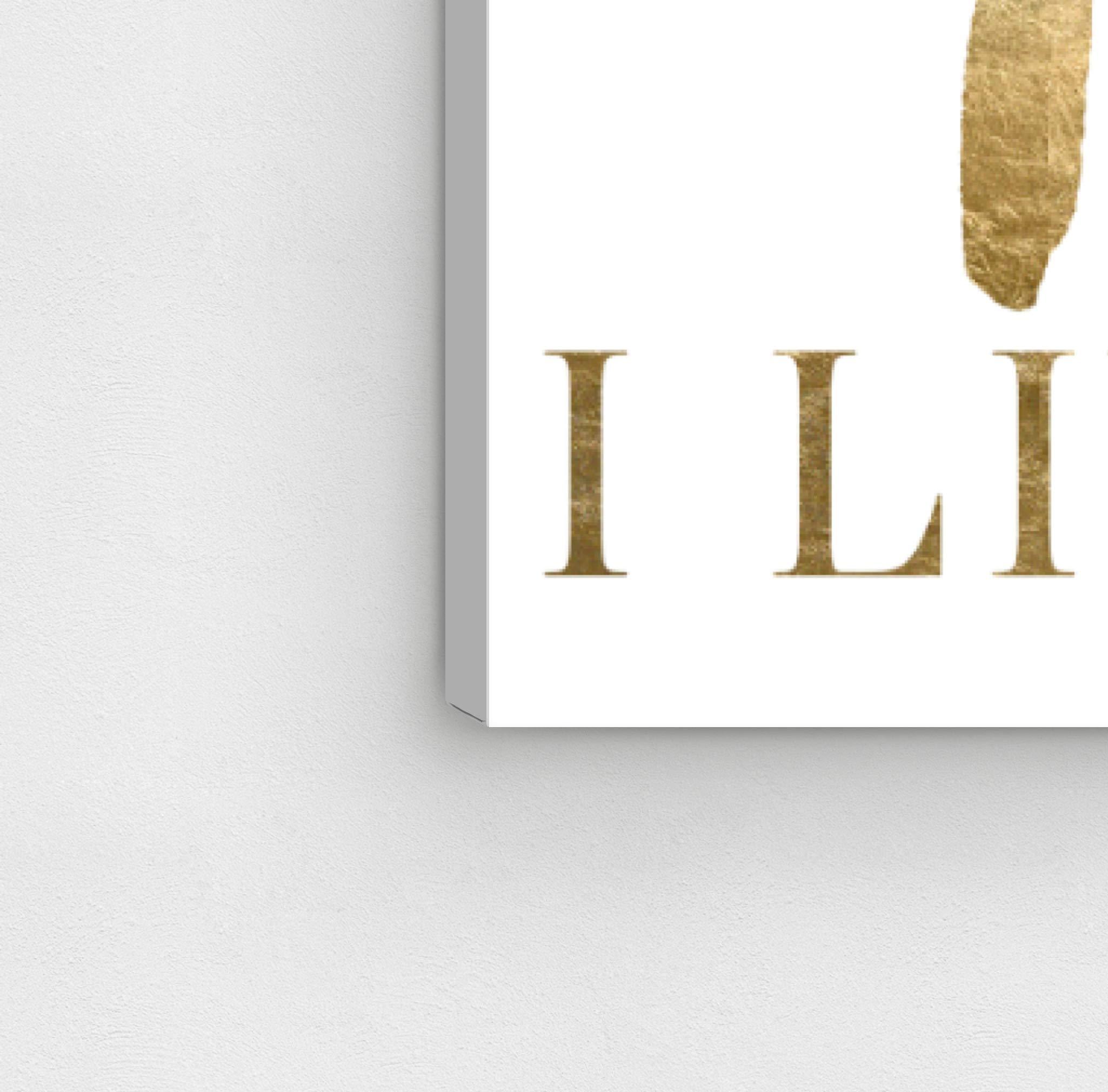 The Oliver Gal Artist Co. The Oliver Gal Artist Co. Typography Wall Art Canvas Prints \'Carrie B.\'s Quote Foil\' Home Dcor, 36\" x 24\", Gold, White