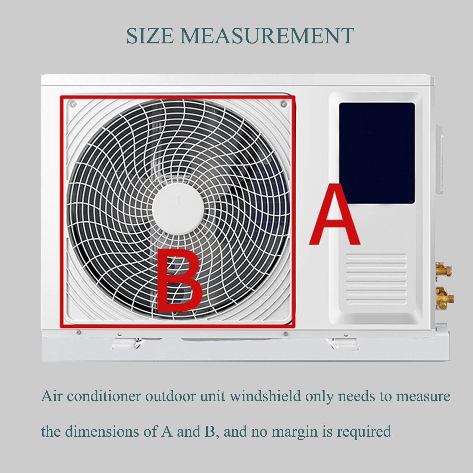 ANFUZUNRONG Mini Split Air Conditioner Deflector for Outside Units, Anti-direct Blow Air Conditioner Deflector Wind Baffle Air Vent Louver Cover, Heat Pump Unit Cover AC Condenser Compressor Protection Fence