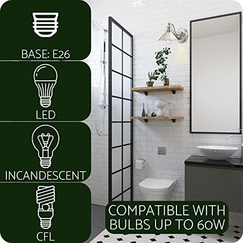 Kira Home Kira Home Welton 8.5\" Modern Industrial Wall Sconce, Brushed Nickel Finish