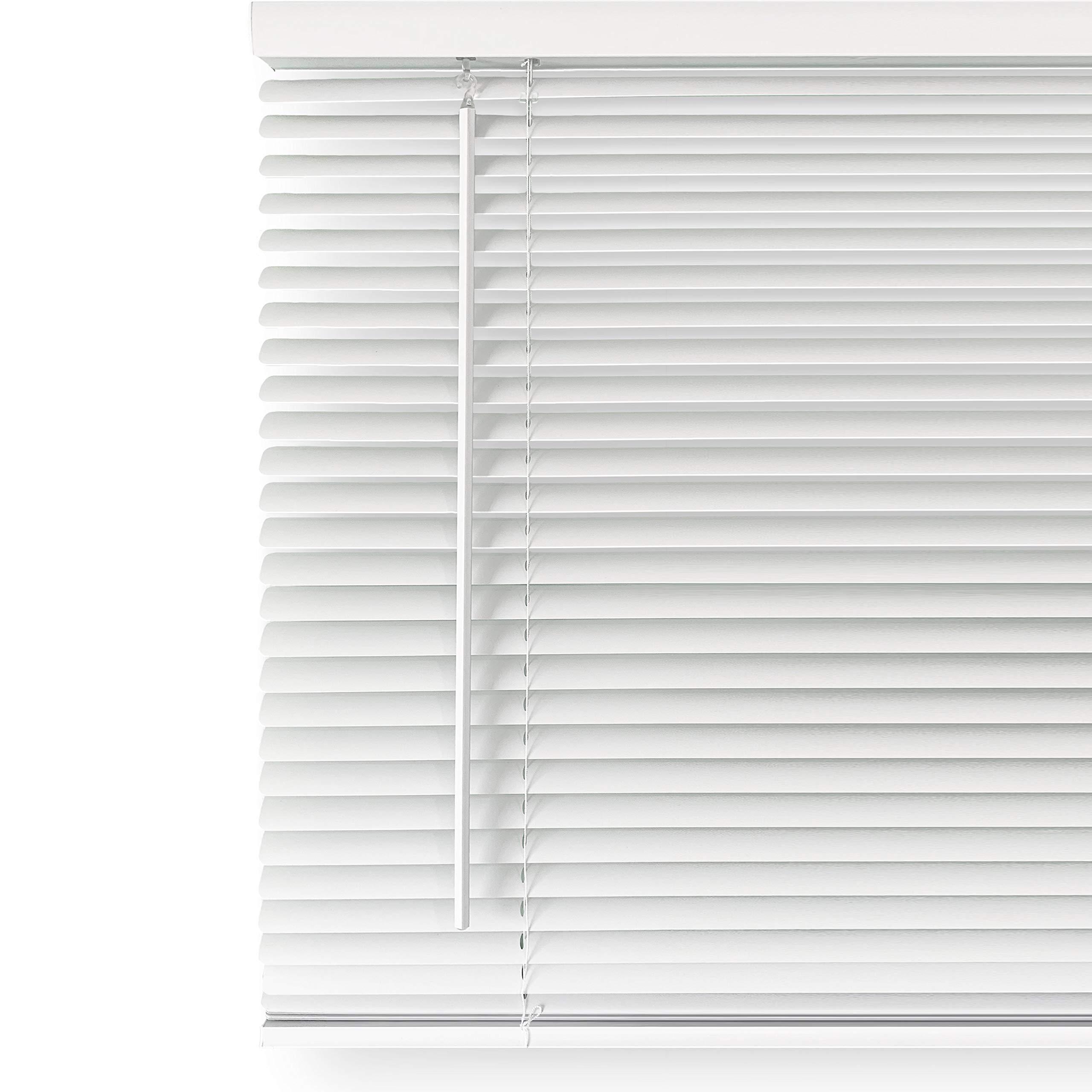 Mood Mood Mini Blinds | 48 inch Blinds for Windows | 1" Cordless Vinyl Window Treatment | Premium White | 48 x 72
