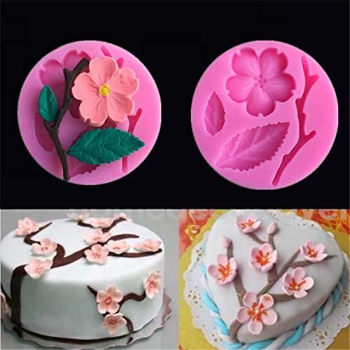 WYD WYD Flowers and Leaves Set Fondant Mermaid Silicone Mold,Handmade Soap Mold,Cake Mold Decorating,Fondant Baking Mold