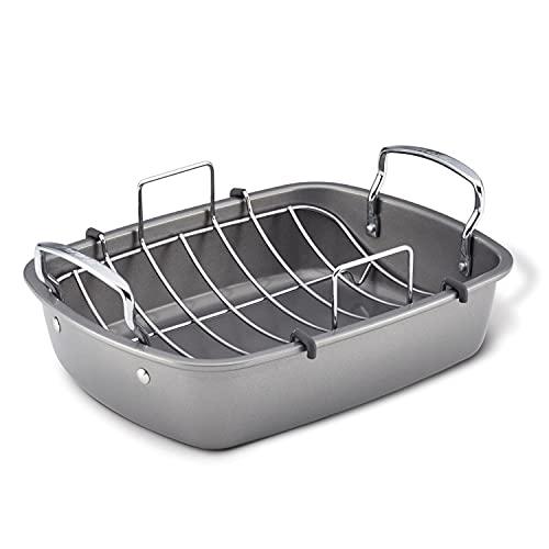 Circulon Circulon Nonstick Roasting Pan / Roaster with Rack - 17 Inch x 13 Inch, Gray