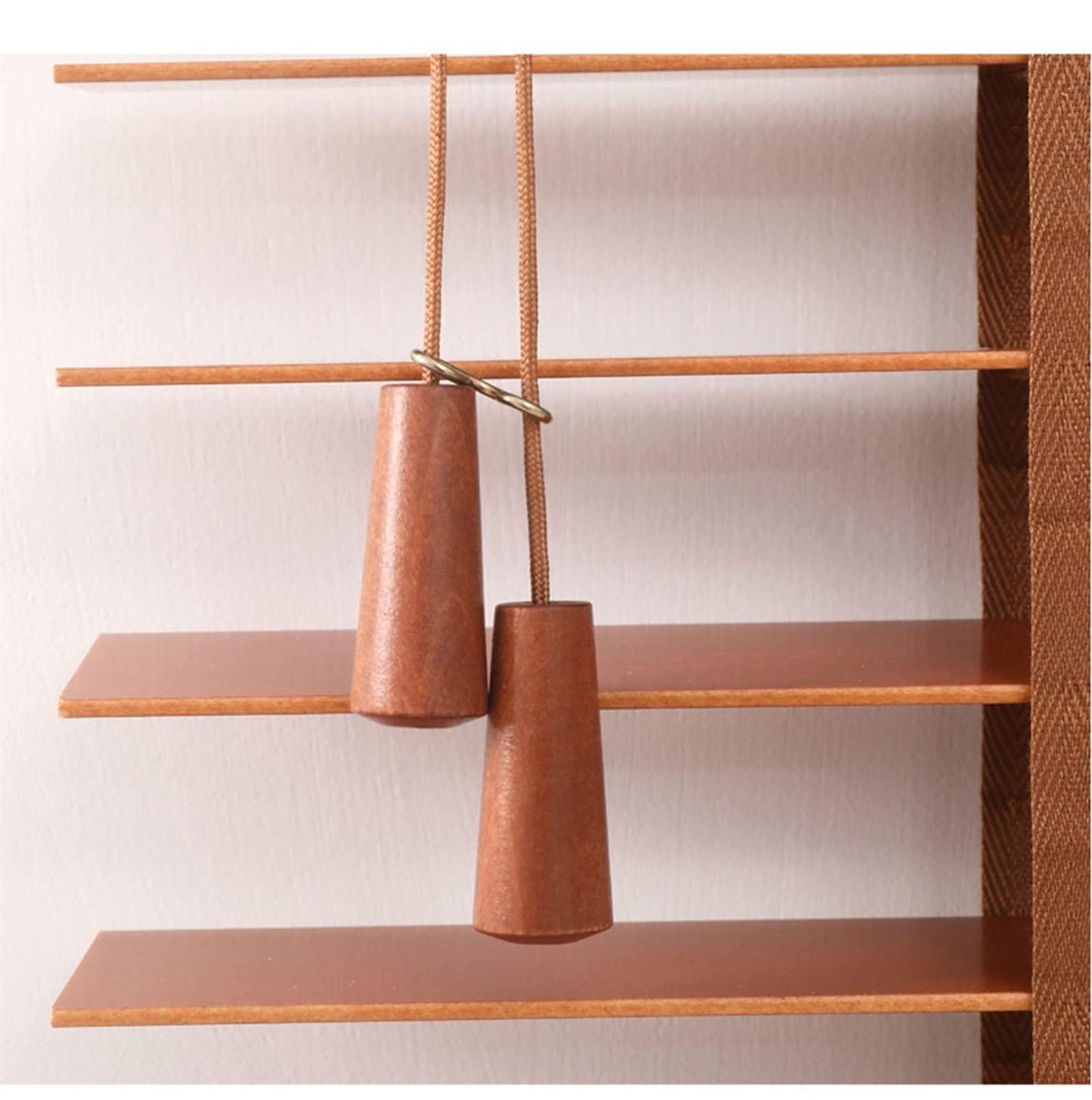 JLXJ JLXJ Roll Up Blinds for Windows Patio, 50cm Wood Slats, Blackout Privacy Venetian Blinds, 80cm/ 100cm/ 120cm/140cm Wide, (Size : 80100cm(31.539.3in))