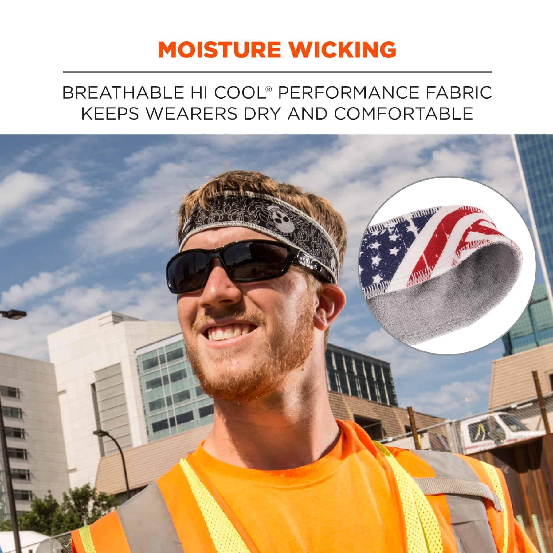 Ergodyne Ergodyne Chill Its 6605 High Performance Headband -Terry Cloth Sweatband