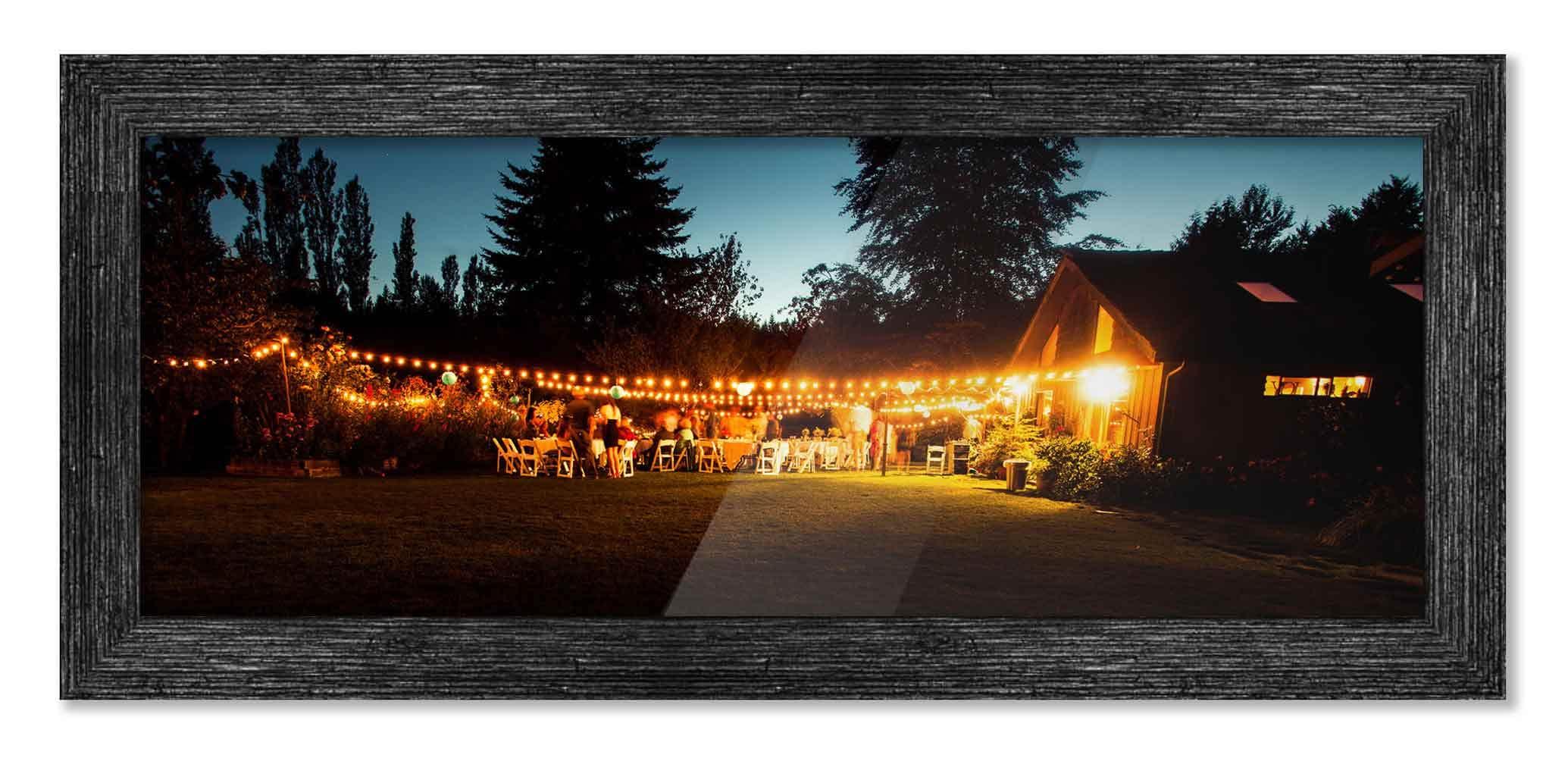 CountryArtHouse 12x35 Frame Black Barnwood Picture Frame - Modern Photo Frame Includes UV Acrylic Shatter Guard Front, Acid Free Foam Backing Board, Hanging Hardware Wood Wall Frames for Family Photos - no Mat
