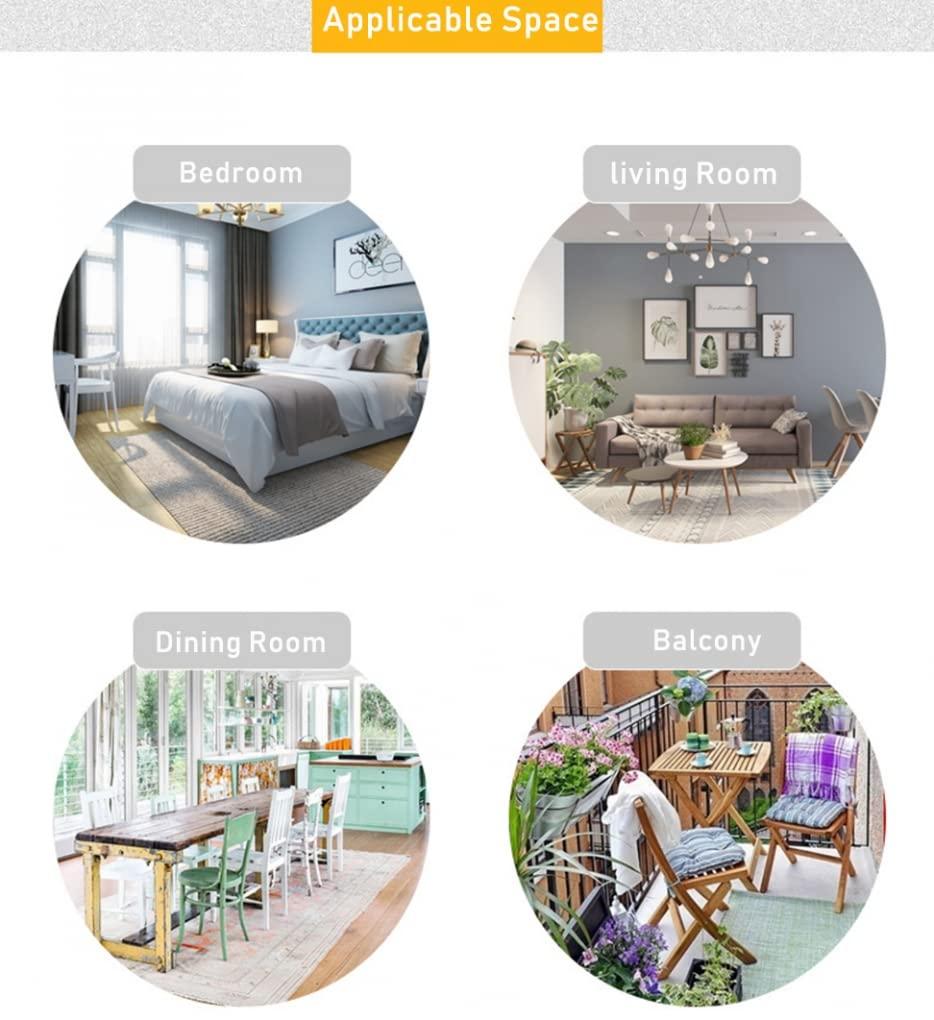 MeganJDesigns Orange Blue Grey Modern Abstract Art Deco Area Rug for Living Room Bedroom Washable Soft Thick Carpet Under Dining Table No-Slip Indoor Floorcover Runner Rug Pad 5x8