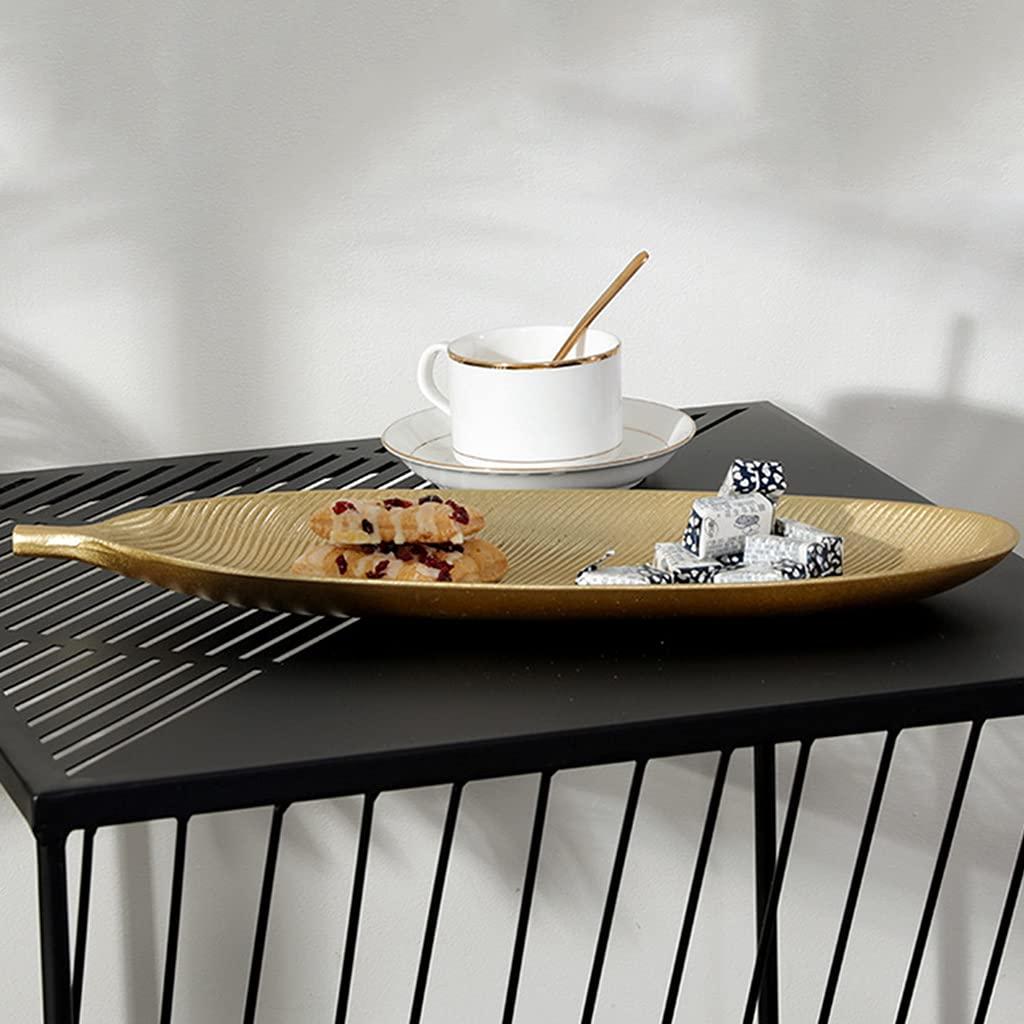 LEYILE LEYILE Gold Pineapple/Leaf Shape Desserts Fruit Plates Nordic Decorative Tray Dried, Large