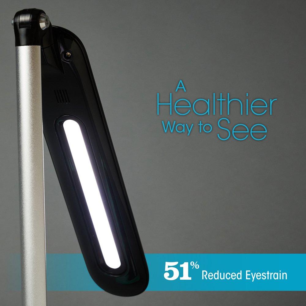 OttLite OttLite Glow LED Desk Lamp with USB Charging Port - Portable, Adjustable, Desk Light,Black