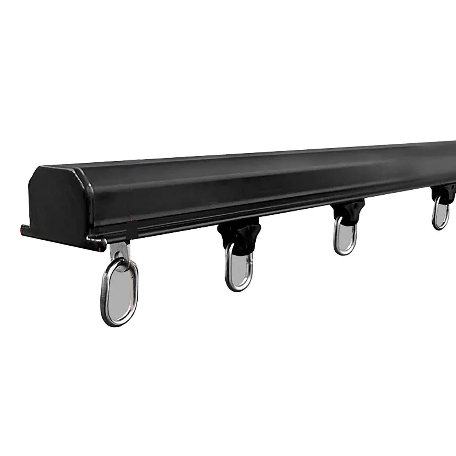 SRNSAEB SRNSAEB Recessed Mount Curtain Track, Embedded Invisible Ceiling Mount Curtains Rail Track Set, Bay Windows/Living Room/Bedroom/ 1-12 m/ 3.3-39.4 ft Long (Color : Black, Size : 4m/13ft)