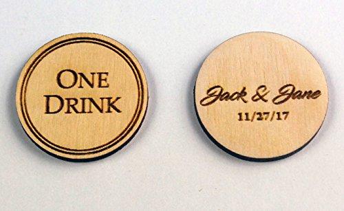 LightSpeed Rick 250 Wooden Custom Drink Tokens - Laser Engraved