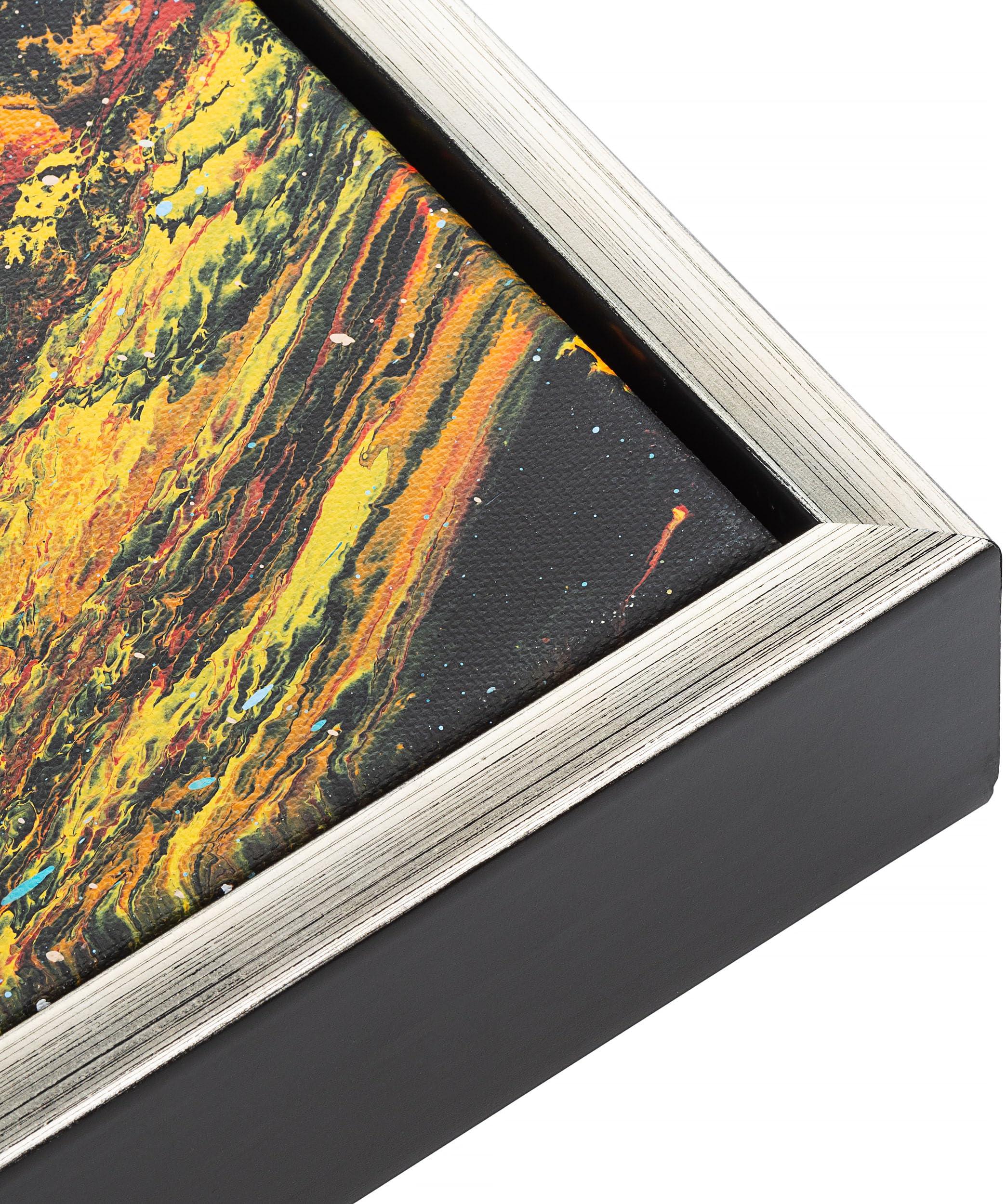 CustomPictureFrames.com 24x36 Canvas Floater Frame Silver Solid Wood Frame Width 1.75 Inches | Interior Frame Depth 1 5/8 Inches | Lumina Contemporary Canvas Frame Complete with Canvas Clips & Hanging Hardware