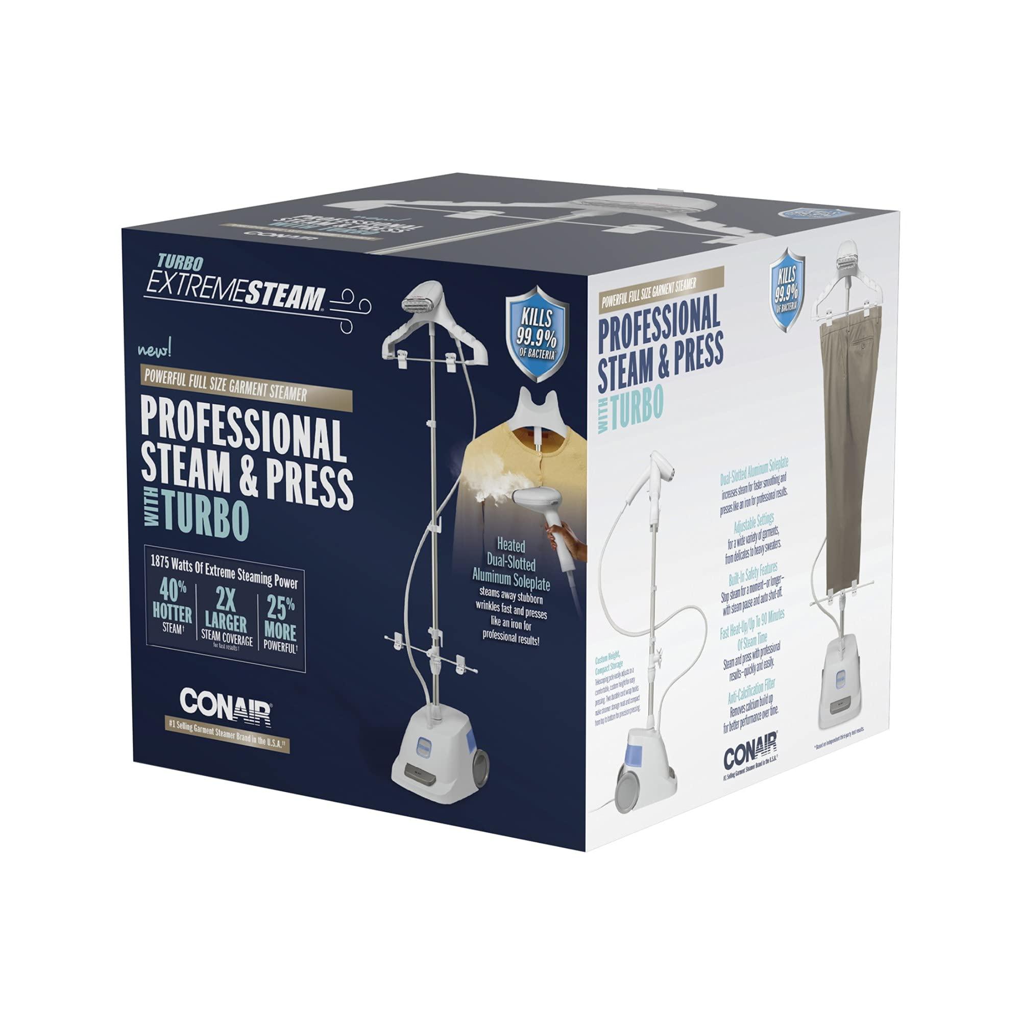 Conair Conair Full Size Garment Steamer for Clothes, Turbo ExtremeSteam 1875W Professional Steam and Press
