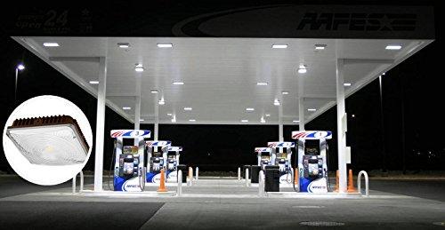 CYLED CYLED 65W LED Canopy Light Industrial Waterproof Explosion-proof Outdoor High Bay Balcony Car Park Lane Gas Station Ceiling Light Equivalent 250W HID/HPS 6500 Lm 6000K DLC qualified